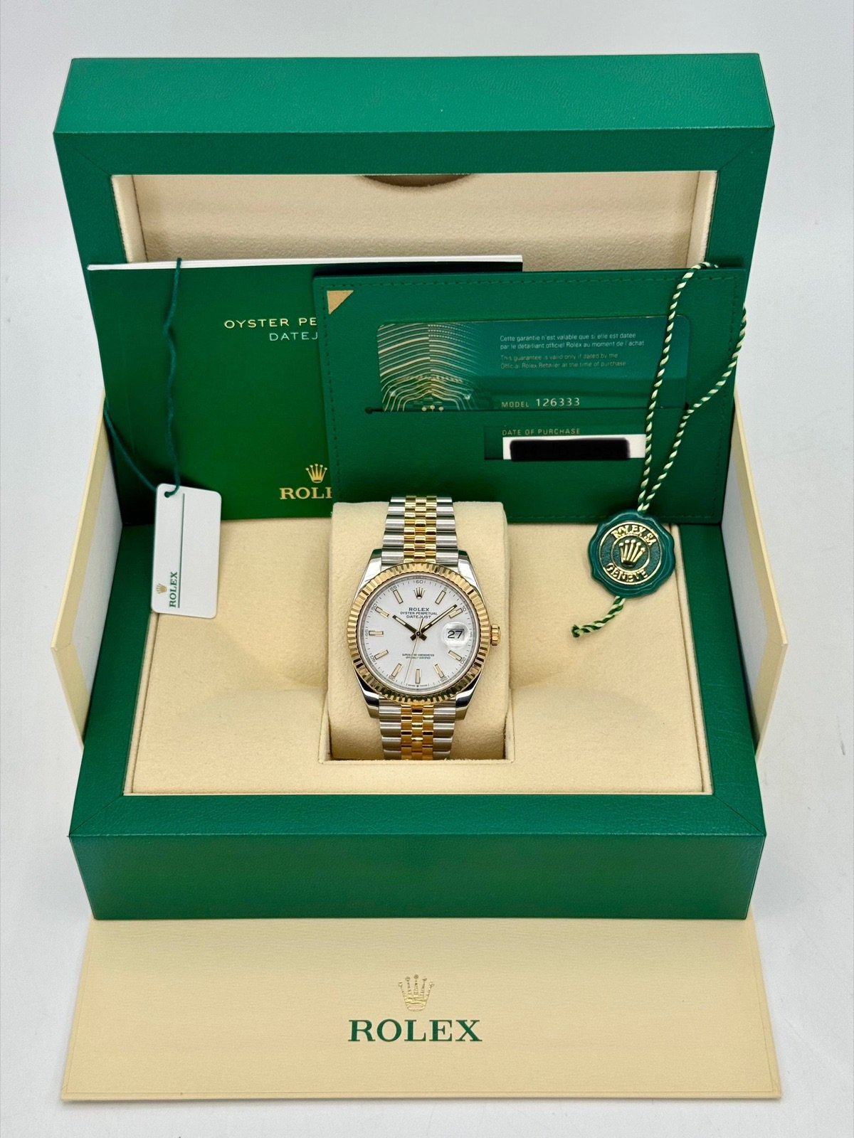 2020 Rolex Datejust 41mm 126333 Two-Tone Jubilee White Dial - Image 11