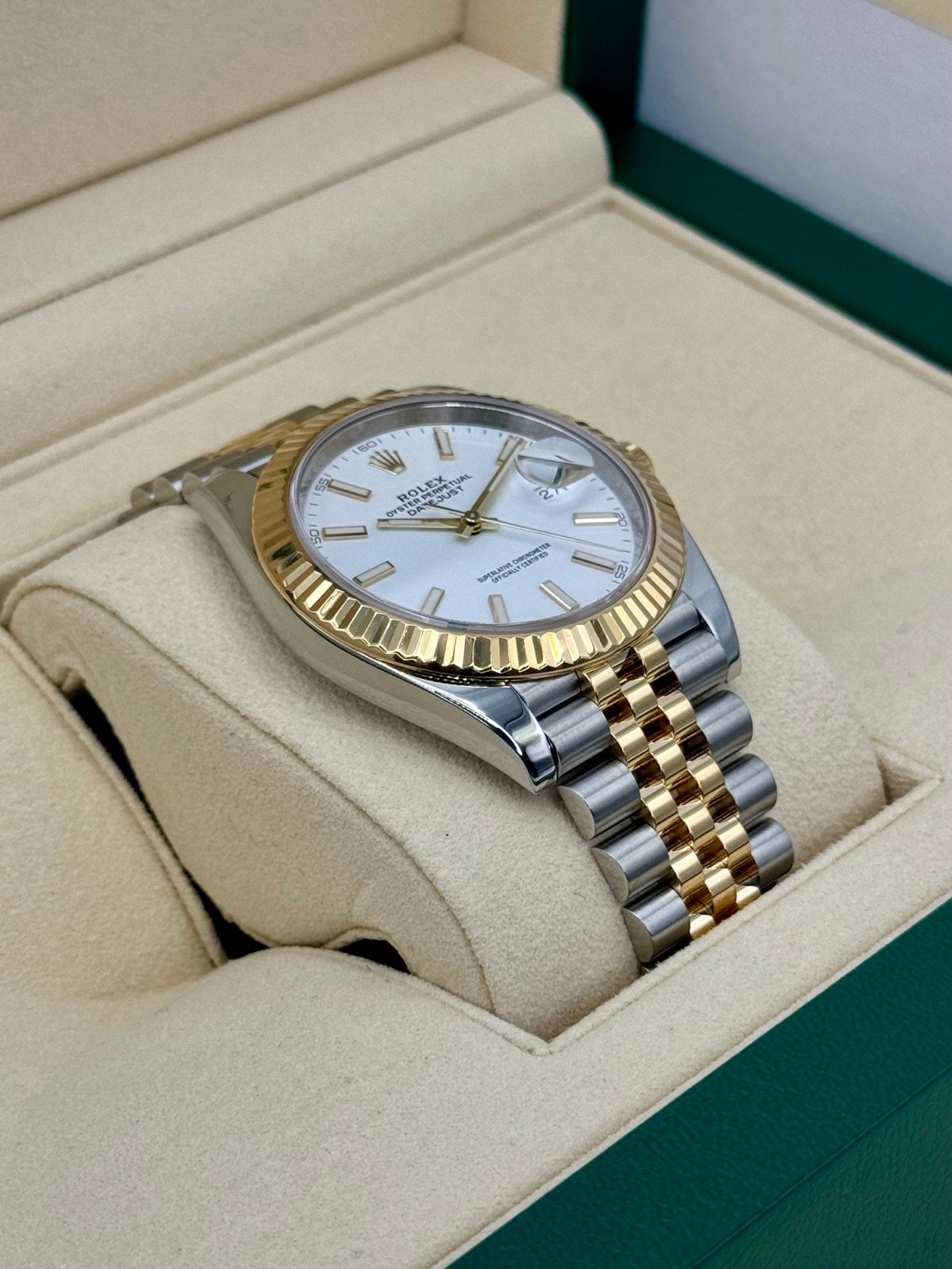 2020 Rolex Datejust 41mm 126333 Two-Tone Jubilee White Dial - Image 6
