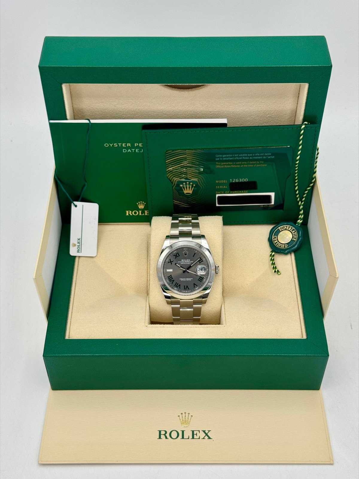 2024 Rolex Datejust 41mm 126300 Oyster Wimbledon Dial (Unworn) - Image 11