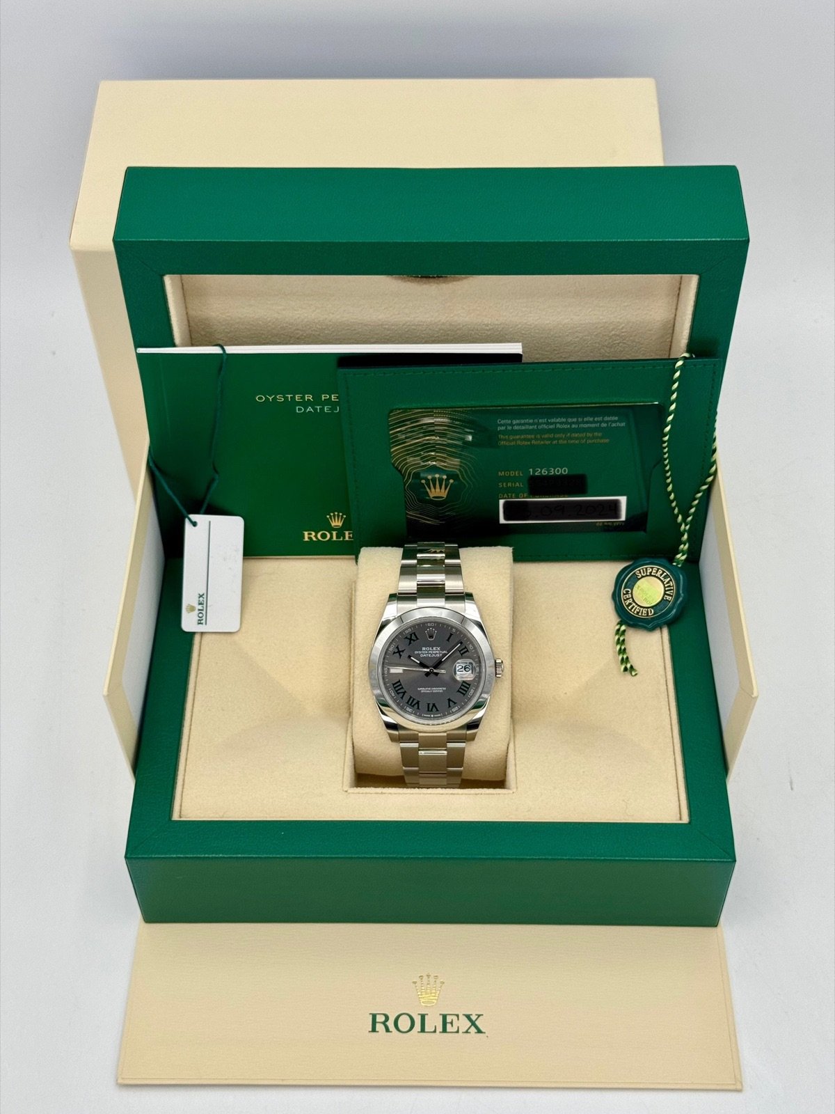 2024 Rolex Datejust 41mm 126300 Oyster Wimbledon Dial (Unworn) - Image 12