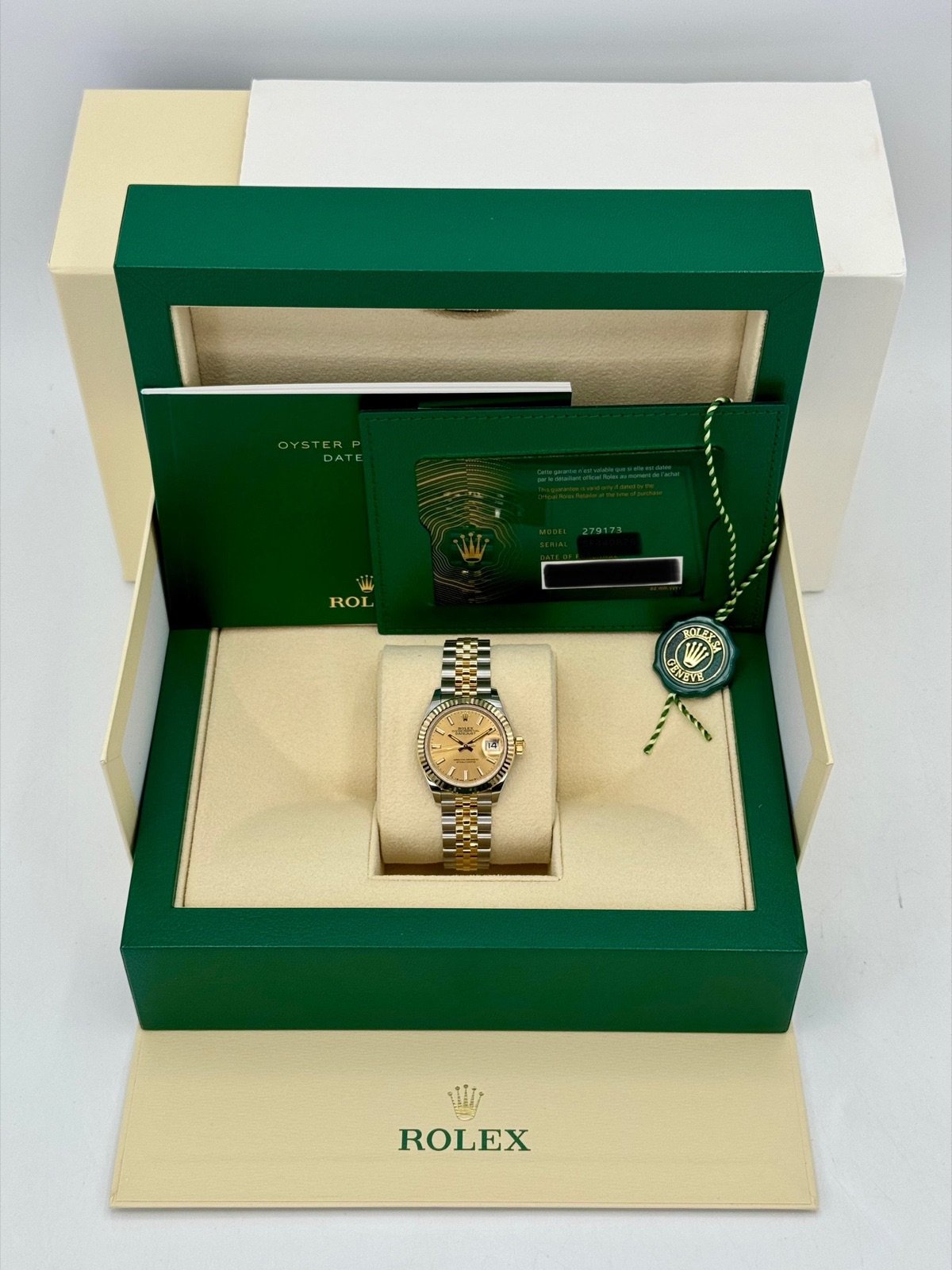 2024 Rolex Lady Datejust 28mm 279173 Jubilee Champagne Dial (Unworn) - Image 12
