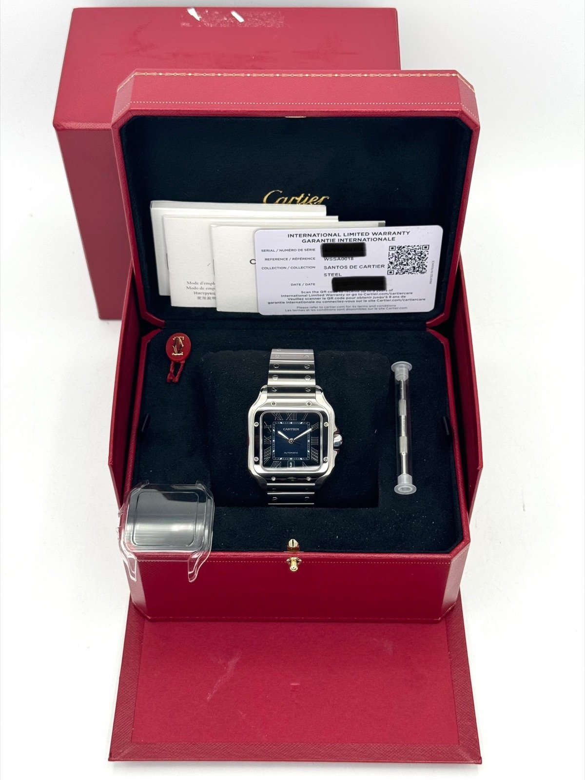 2022 Santos De Cartier 39.8mm WSSA0018 Stainless Steel Blue Dial - Image 12