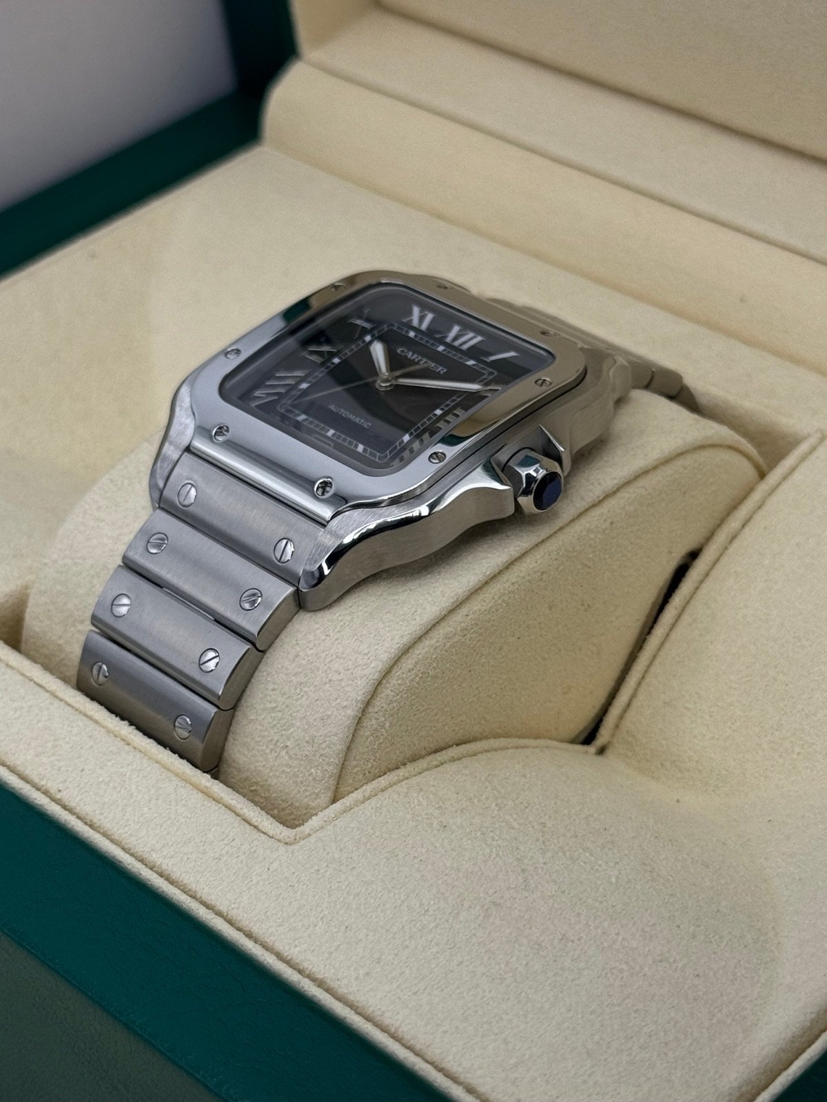 2022 Santos De Cartier 39.8mm WSSA0018 Stainless Steel Blue Dial - Image 5