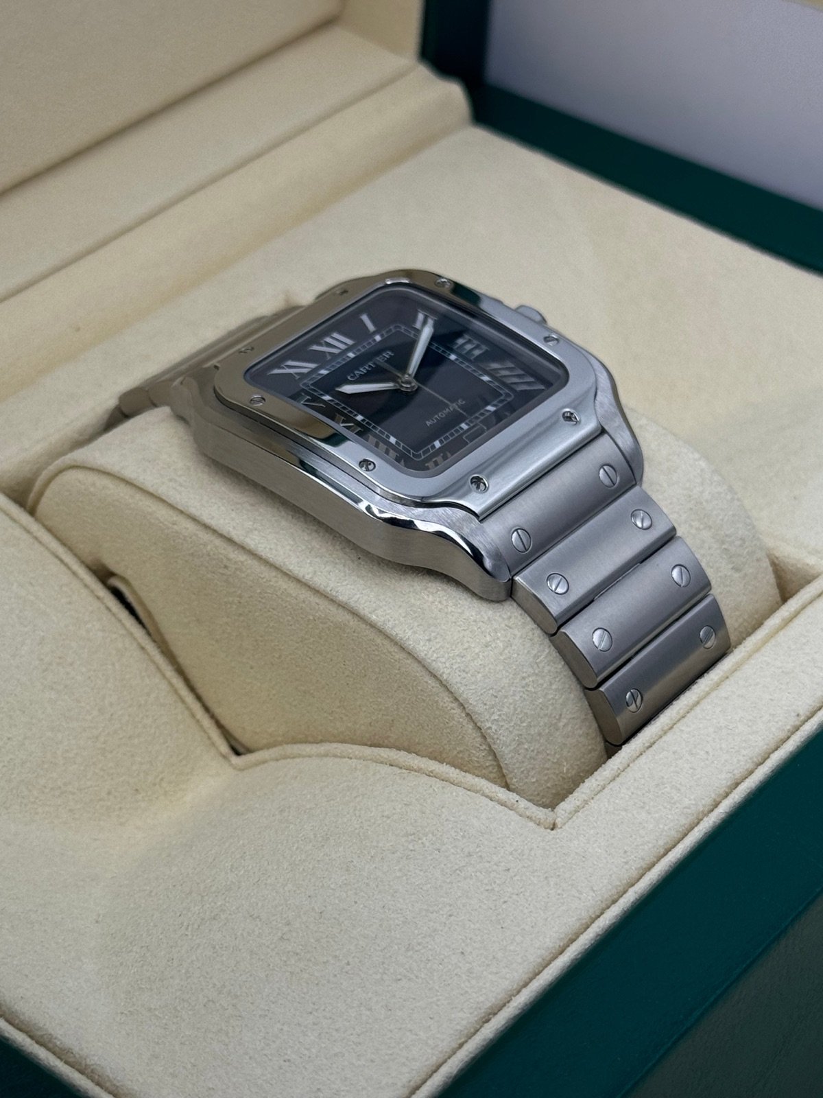 2022 Santos De Cartier 39.8mm WSSA0018 Stainless Steel Blue Dial - Image 6