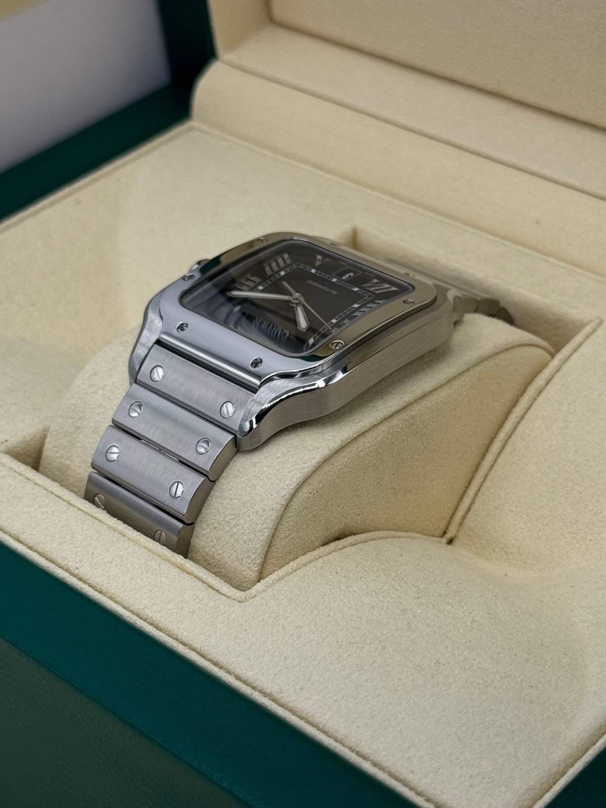 2022 Santos De Cartier 39.8mm WSSA0018 Stainless Steel Blue Dial - Image 7