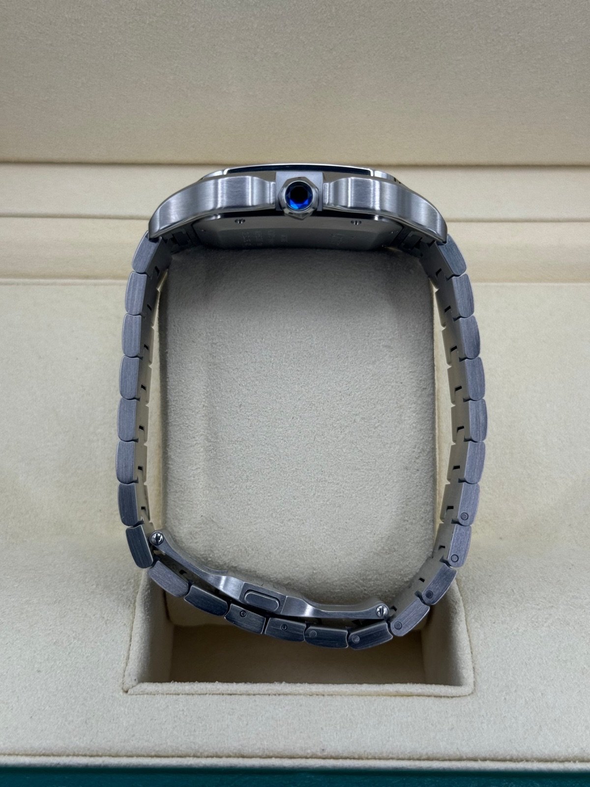 2022 Santos De Cartier 39.8mm WSSA0018 Stainless Steel Blue Dial - Image 9