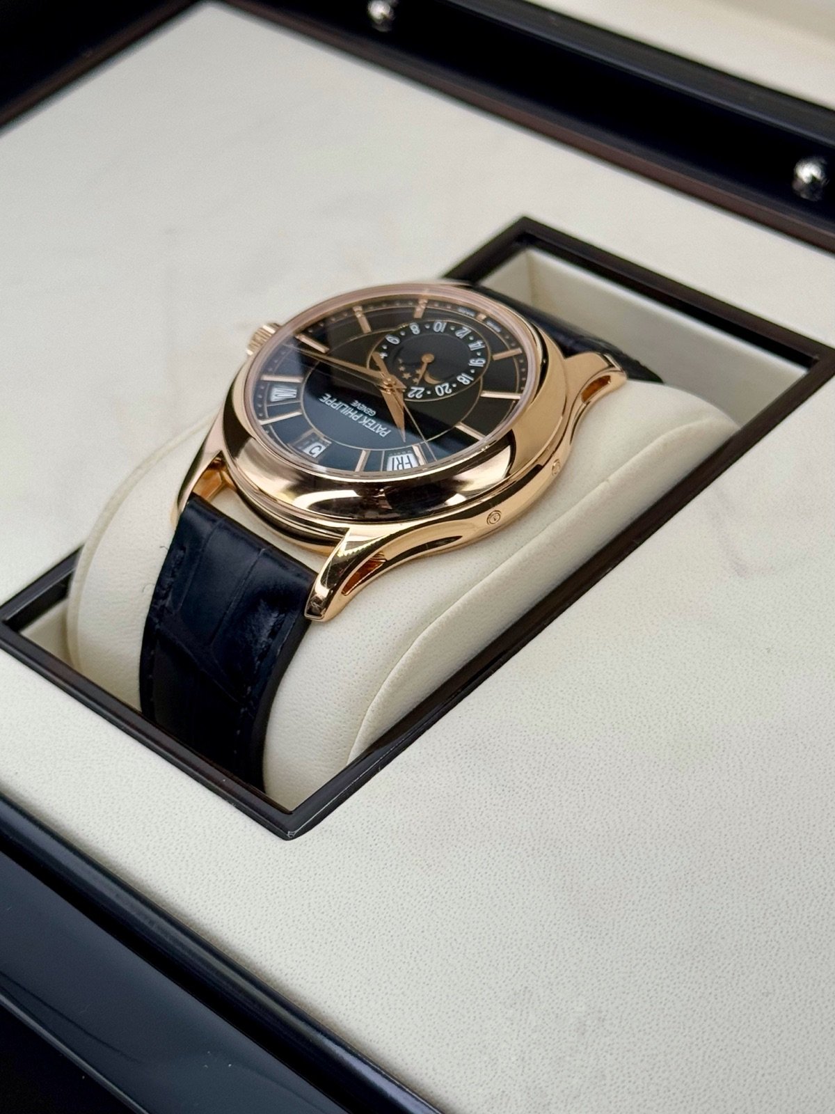 2014 Patek Philippe Annual Calender 40mm 5205R Rose Gold Black Dial - Image 7