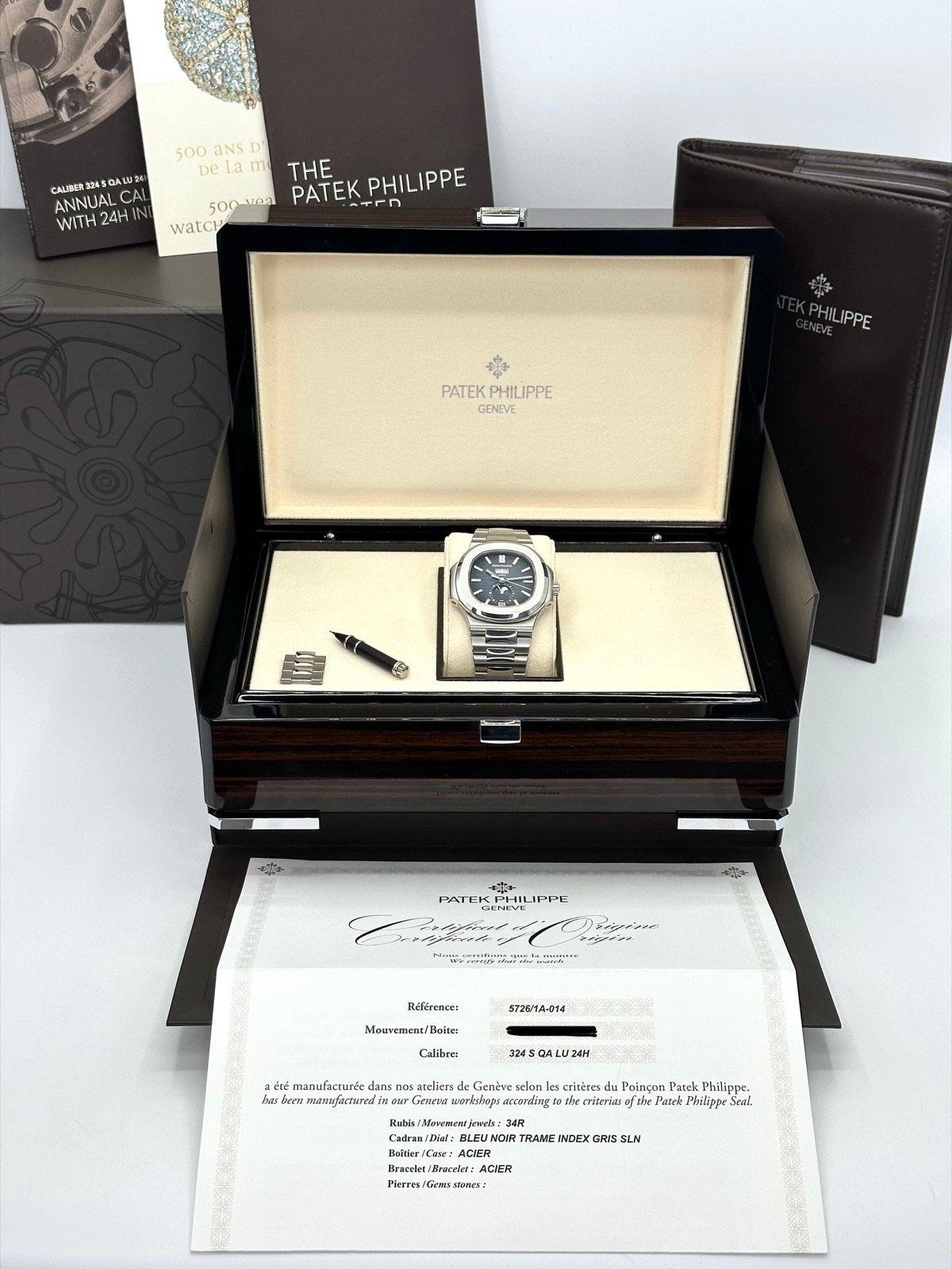 2022 Patek Philippe 5726/1A-014 Nautilus Moonphase Blue Dial - Image 3