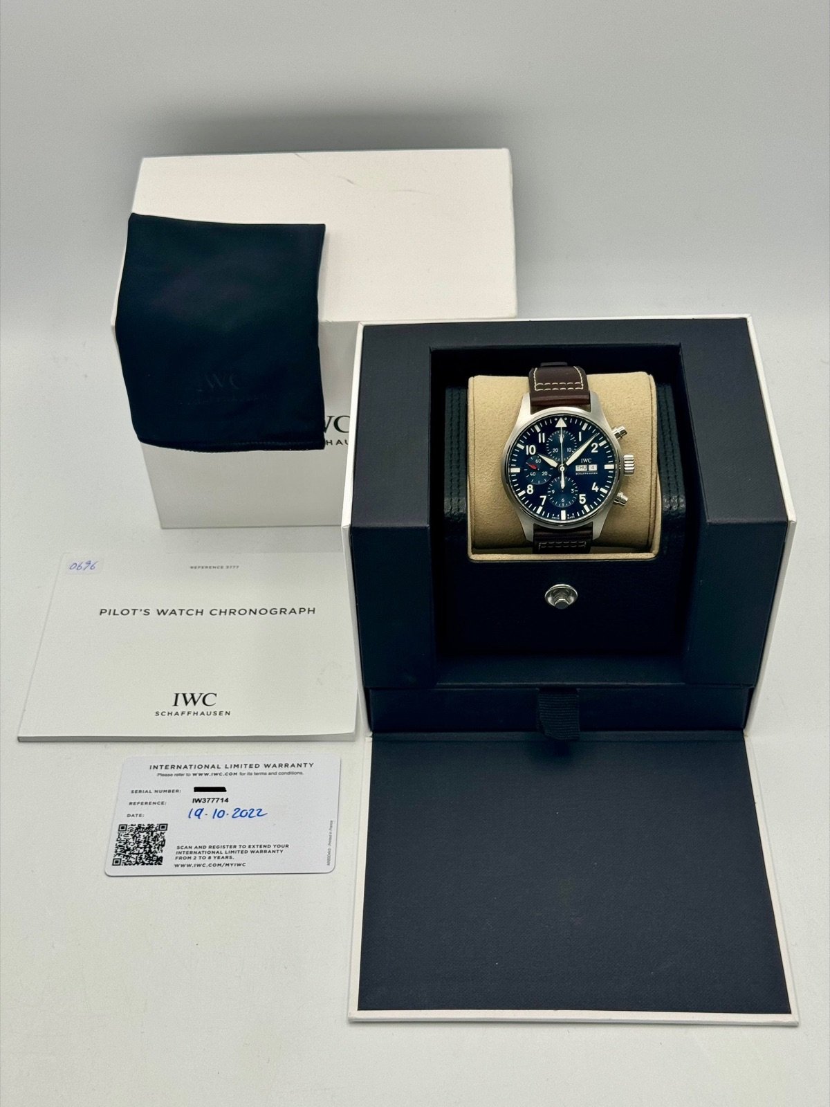 2022 IWC Pilot’s Chronograph 43mm IW377714 Stainless Steel Blue Dial - Image 12