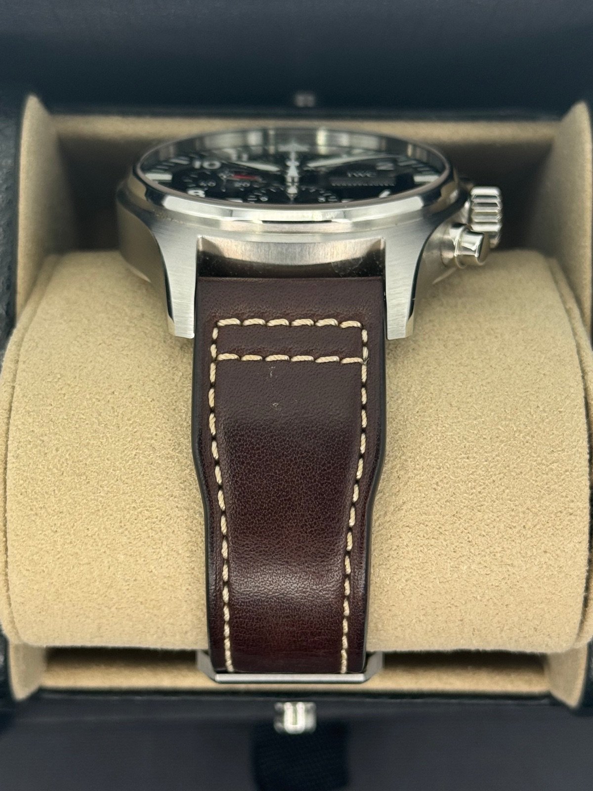 2022 IWC Pilot’s Chronograph 43mm IW377714 Stainless Steel Blue Dial - Image 3