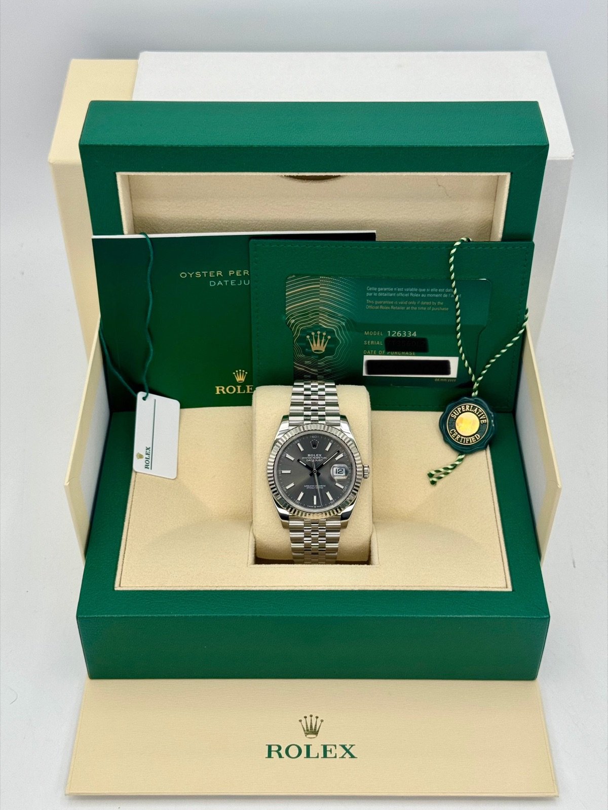 2021 Rolex Datejust 41mm 126334 Stainless Steel Jubilee Rhodium Dial - Image 12