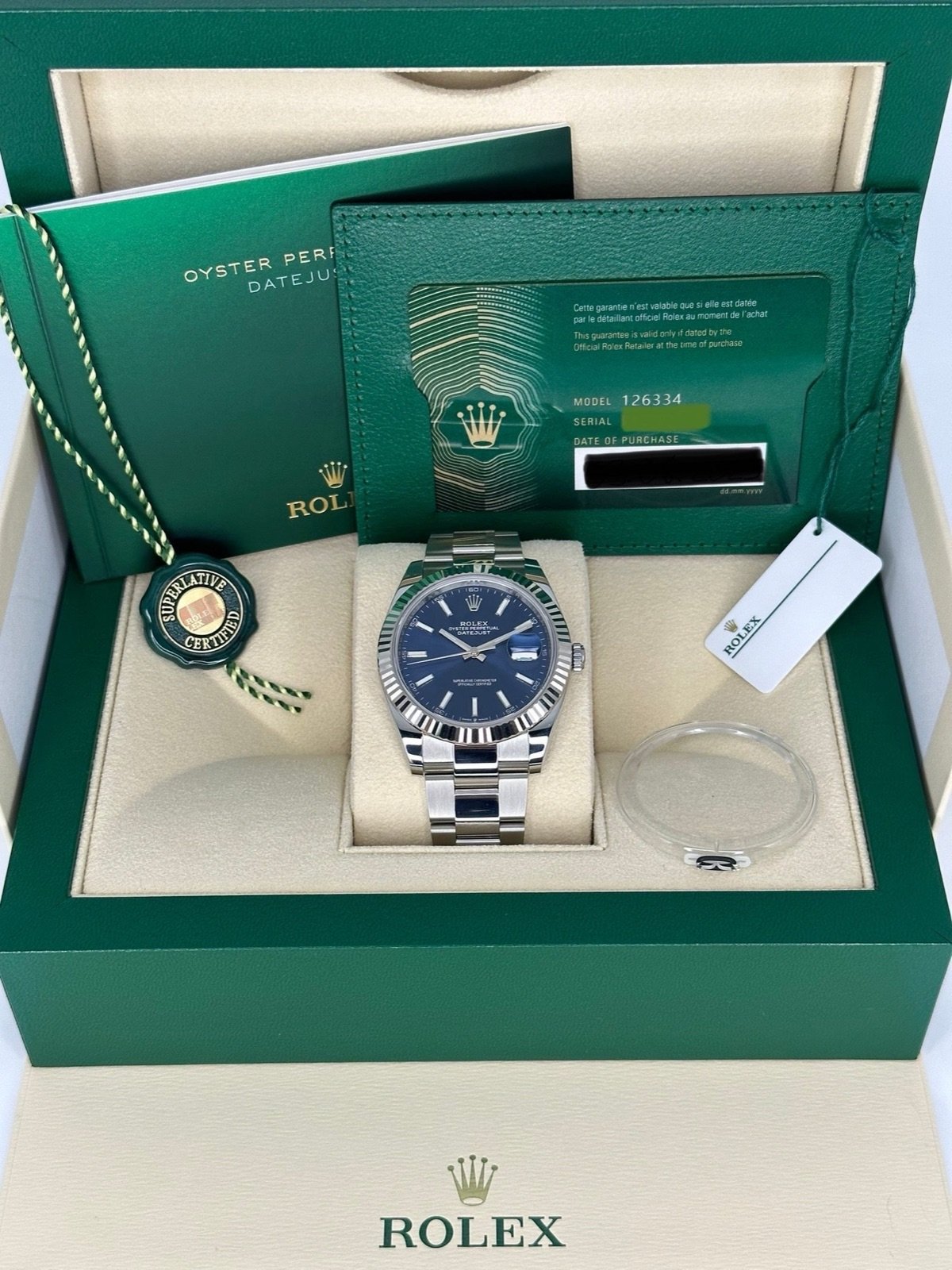 2024 Rolex Datejust 41mm 126334 Stainless Steel Oyster Blue Dial (Unworn) - Image 11
