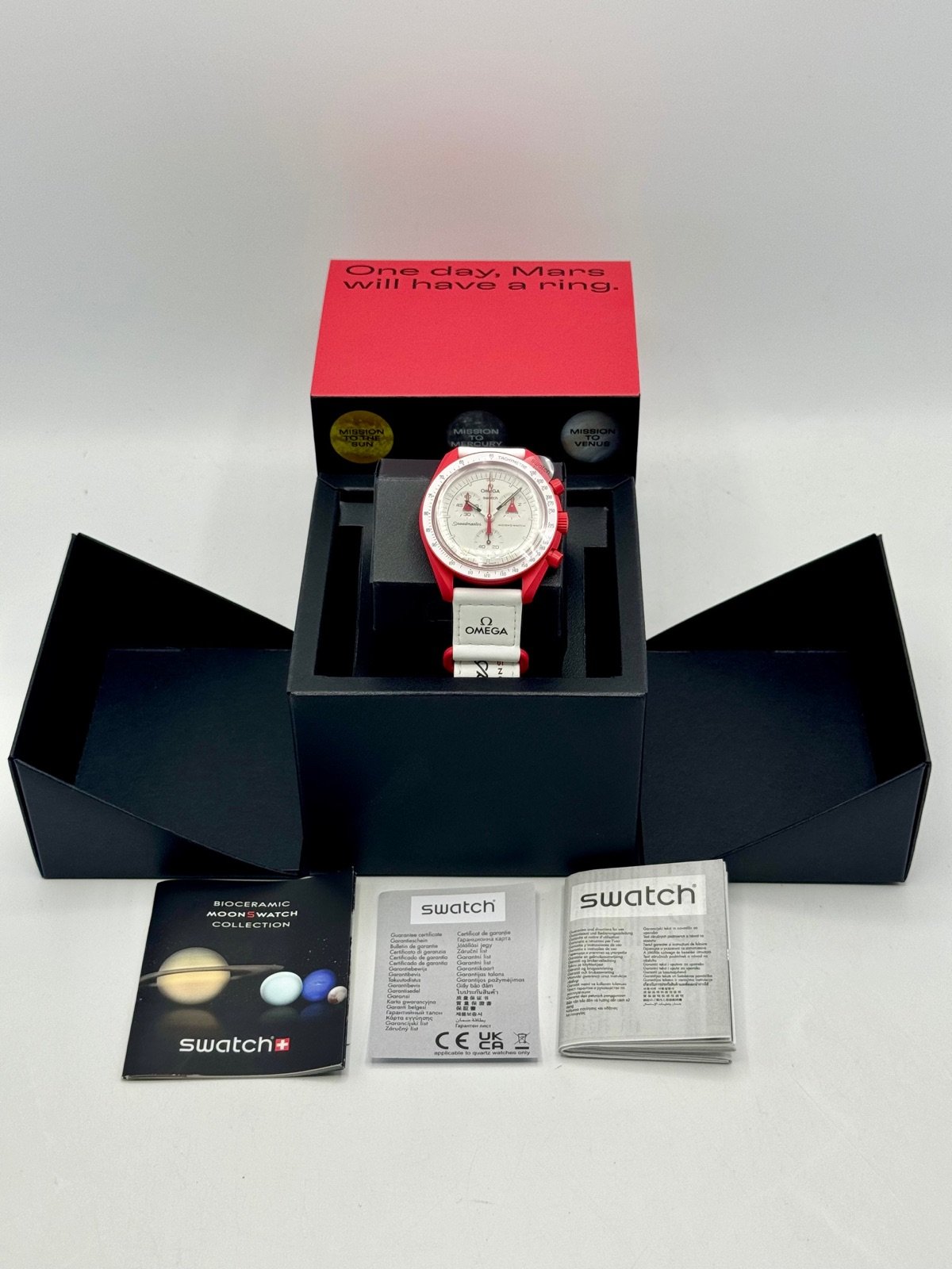 Omega SO33R100 Bioceramic Moon Swatch – Mission to Mars (Unworn) - Image 5