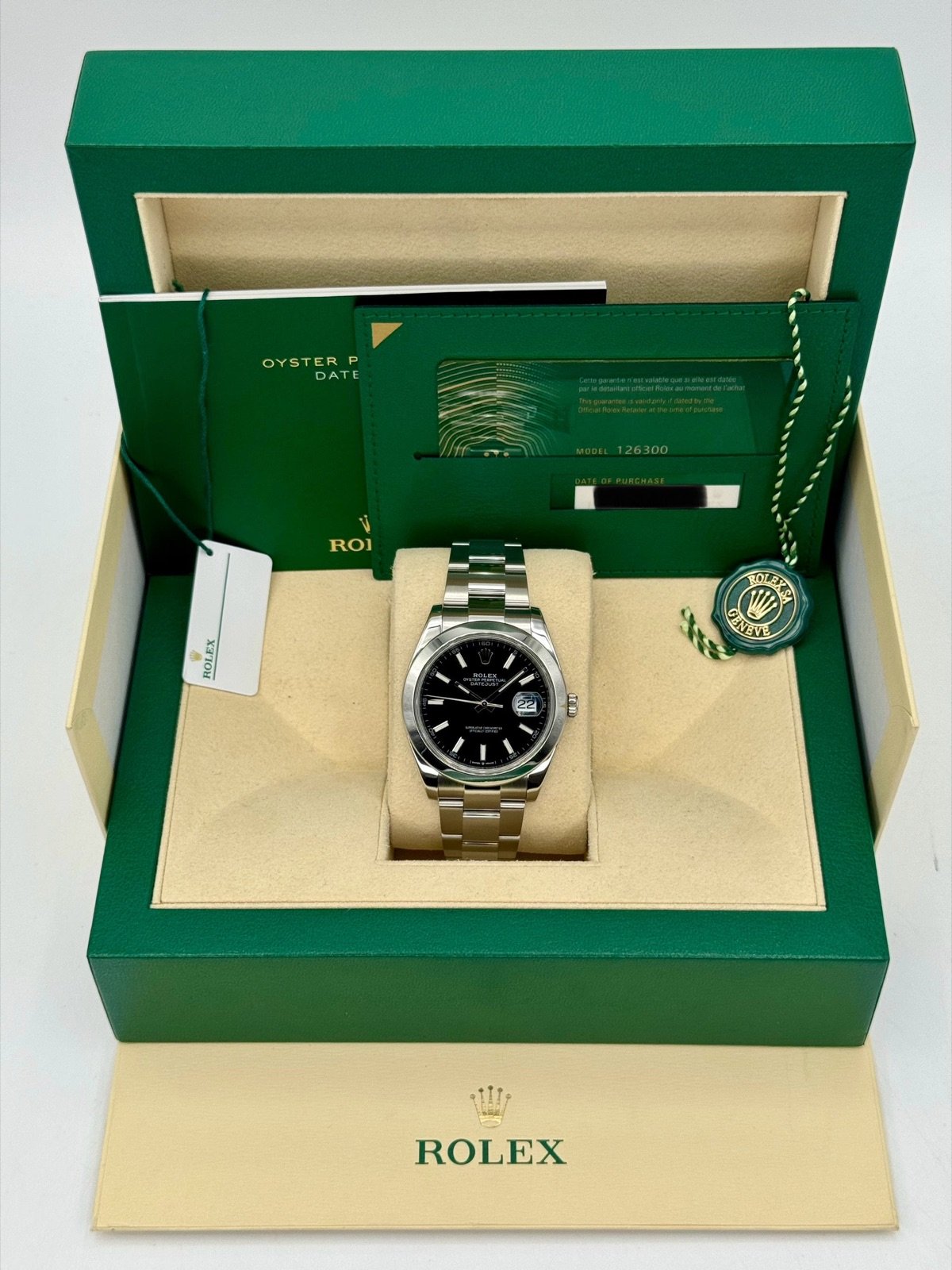 2020 Rolex Datejust 41mm 126300 Stainless Steel Oyster Black Dial - Image 9