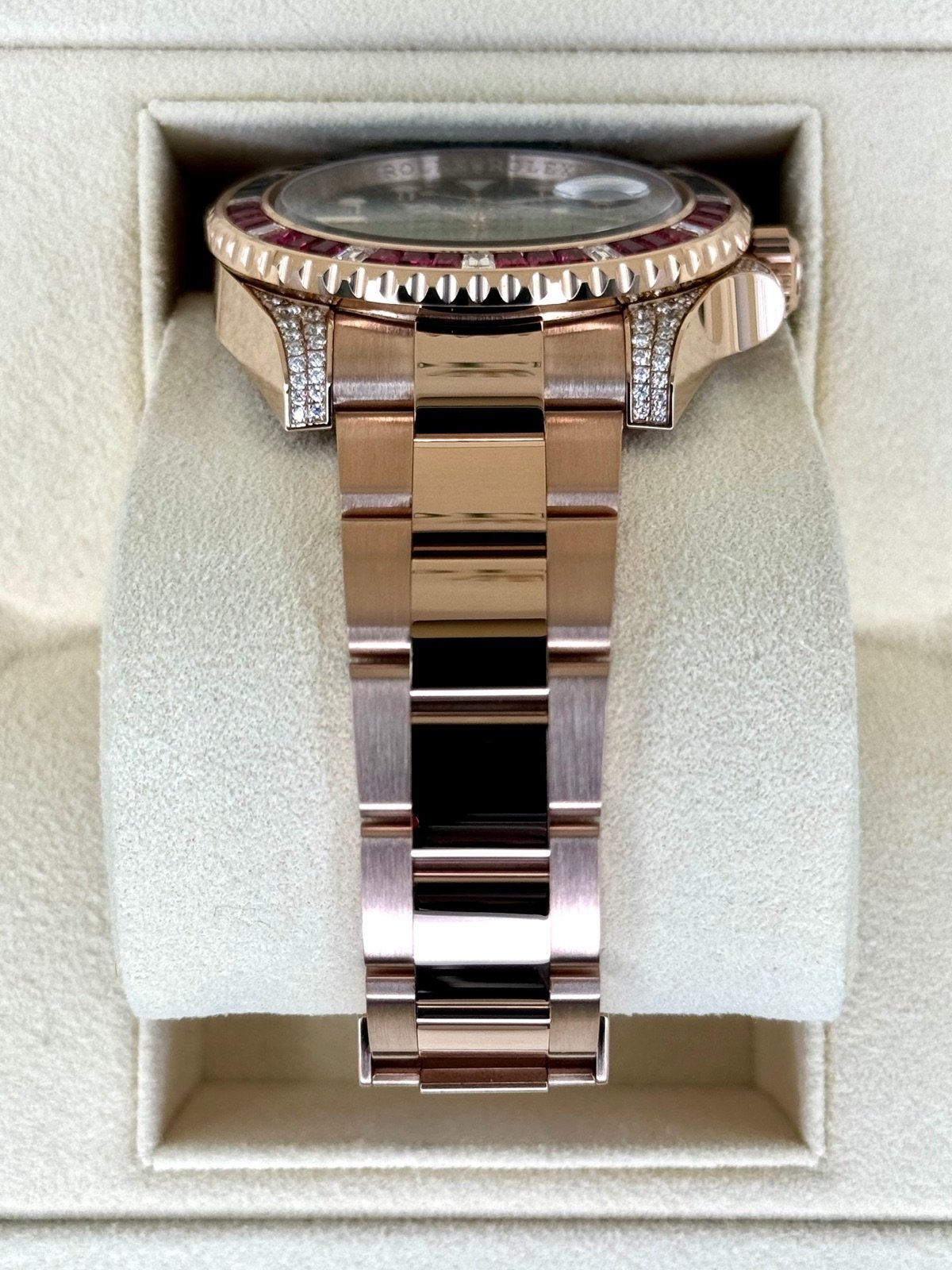 2021 Rolex GMT-Master II 40mm 126755SARU Rose Gold Sapphire and Ruby - Image 3