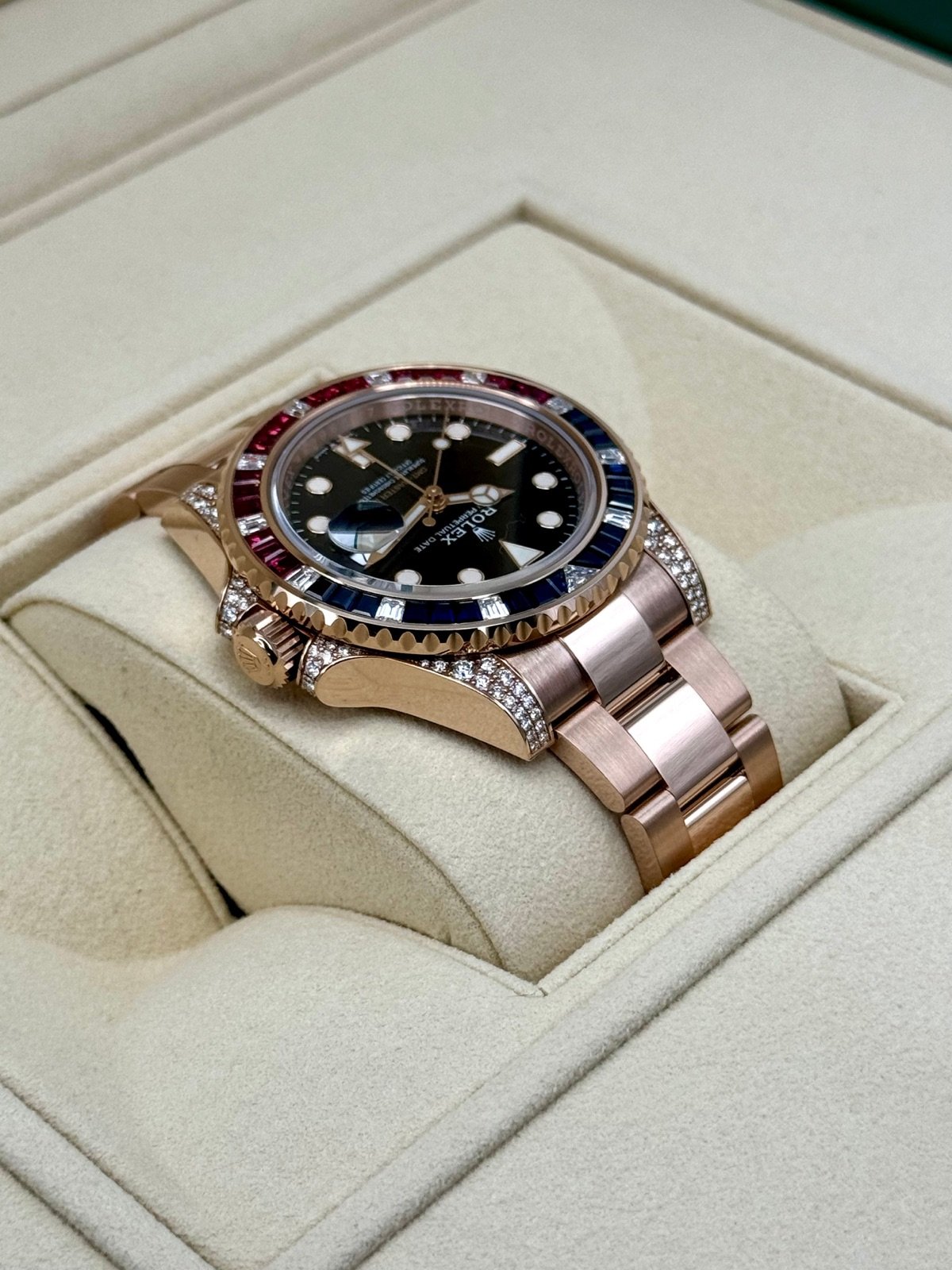 2021 Rolex GMT-Master II 40mm 126755SARU Rose Gold Sapphire and Ruby - Image 8