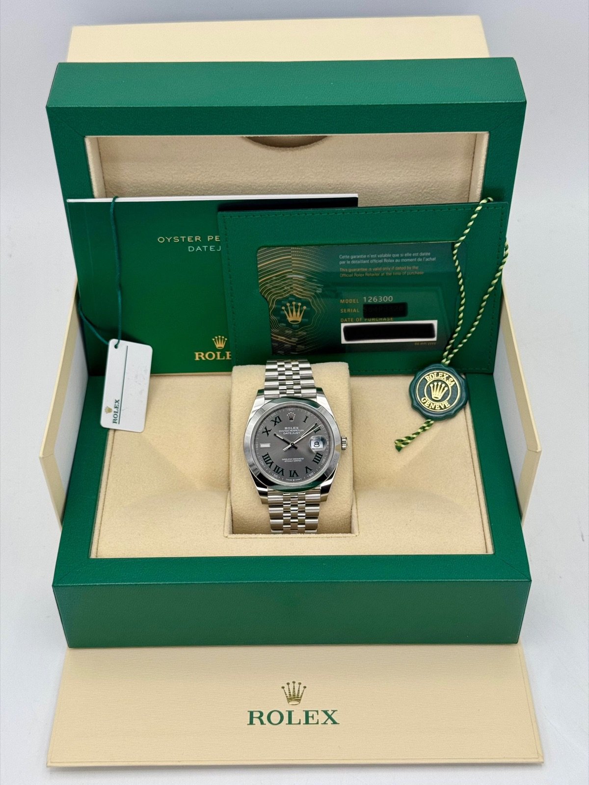 2024 Rolex Datejust 41mm 126300 Jubilee Wimbledon Dial (Unworn) - Image 10