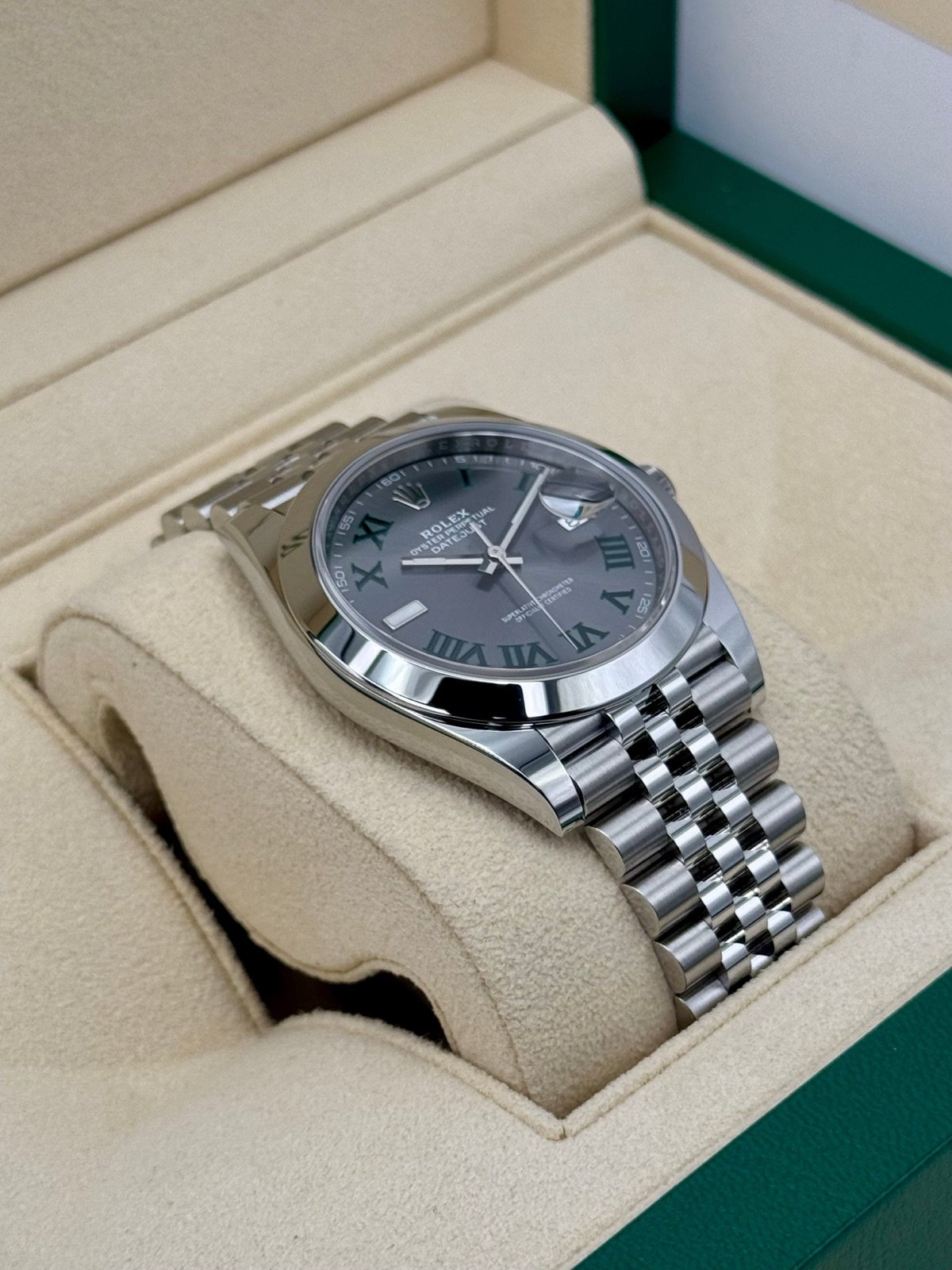 2024 Rolex Datejust 41mm 126300 Jubilee Wimbledon Dial (Unworn) - Image 6