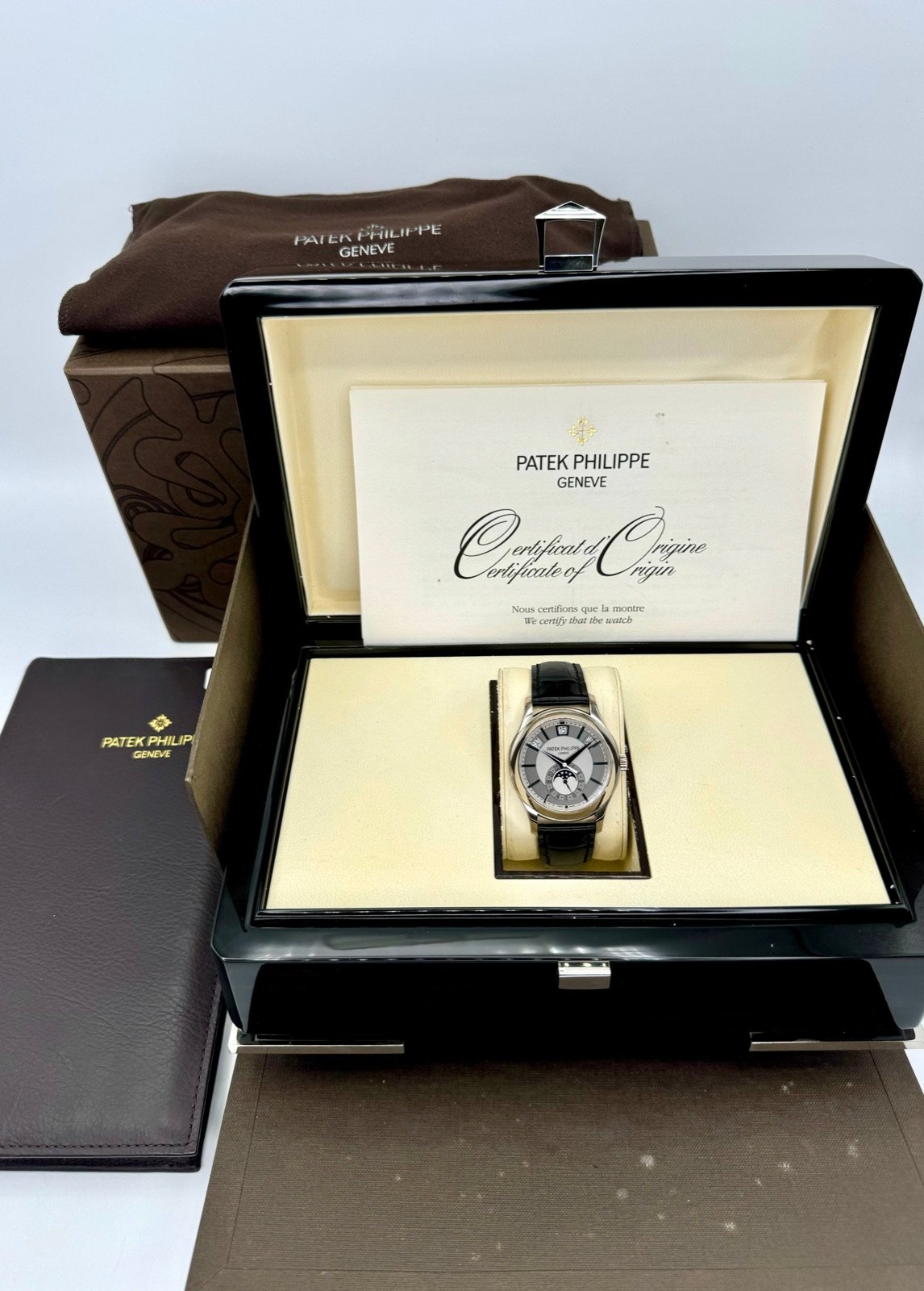 2012 Patek Philippe Annual Calander 40mm 5205G White Gold Grey Dial - Image 5
