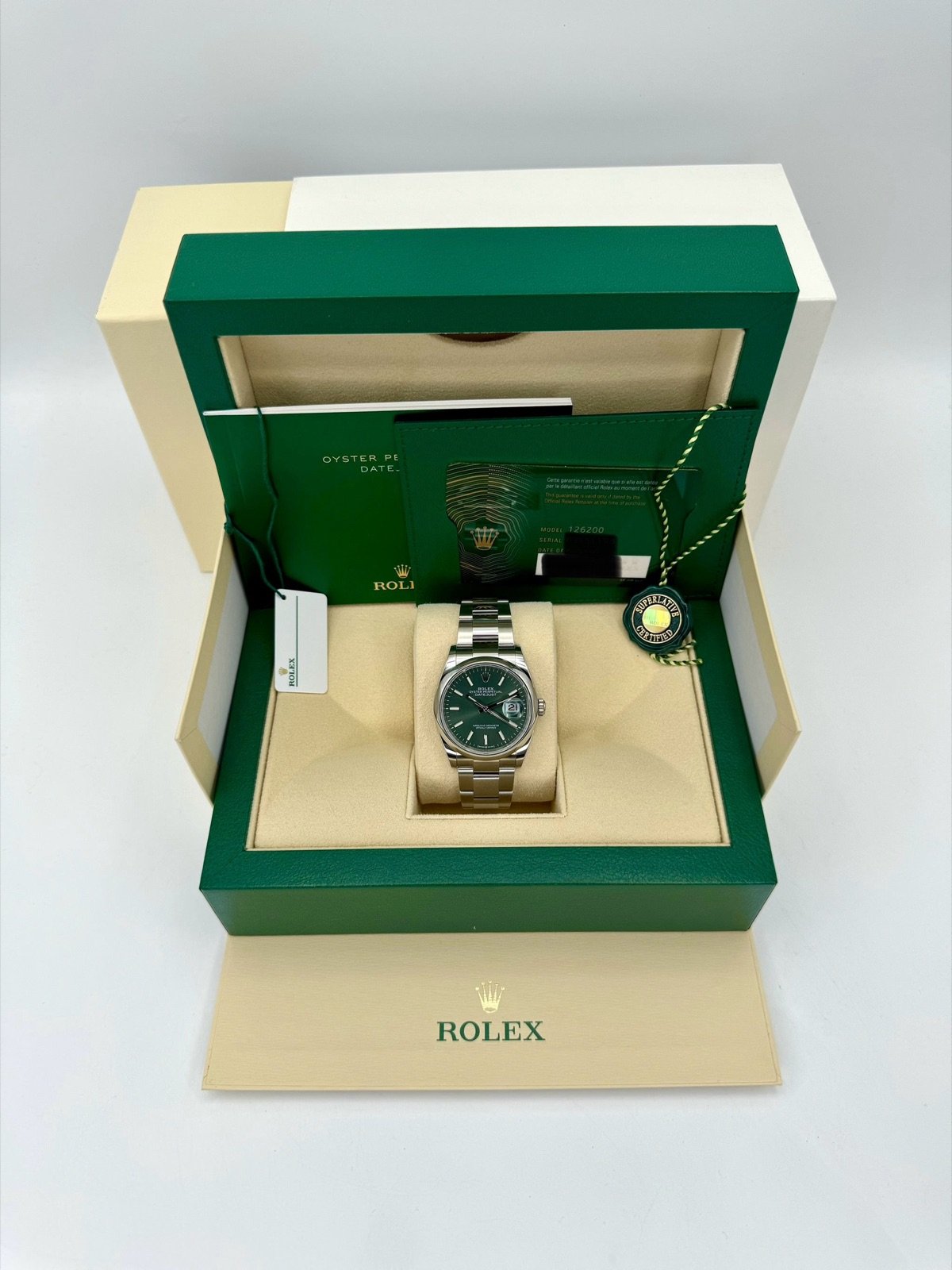 2024 Rolex Datejust 36mm 126200 Oyster Mint Green Dial (Unworn) - Image 12