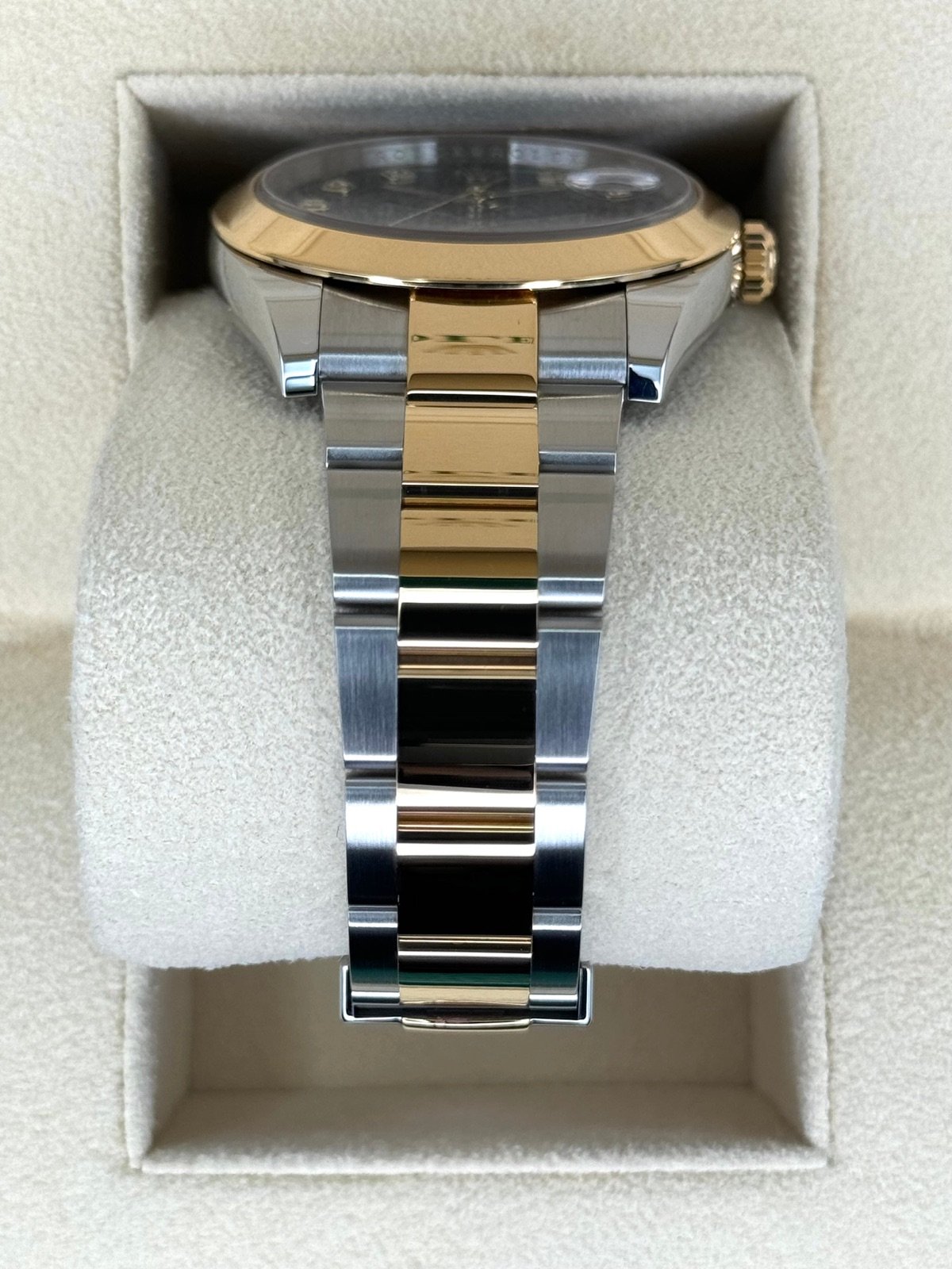 2023 Rolex Datejust 41mm 126303 Two-Tone Oyster Black Diamond Dial - Image 3