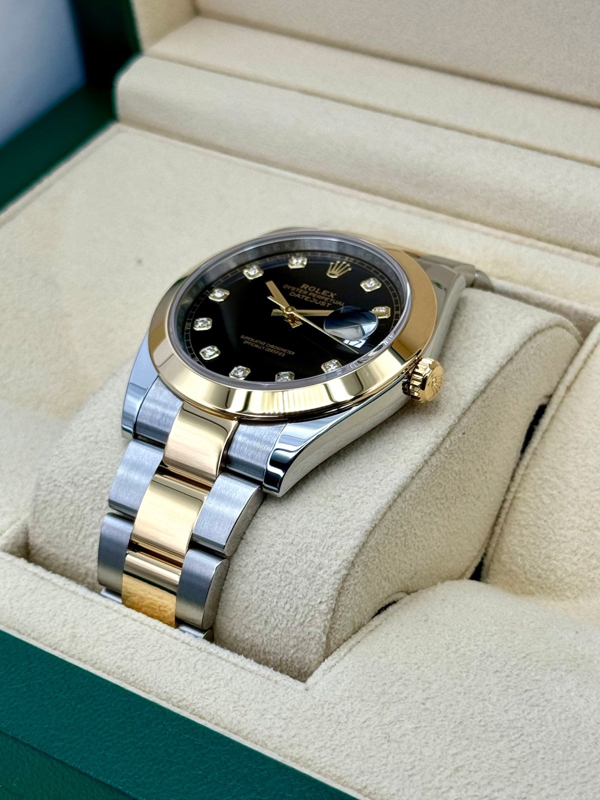 2023 Rolex Datejust 41mm 126303 Two-Tone Oyster Black Diamond Dial - Image 5