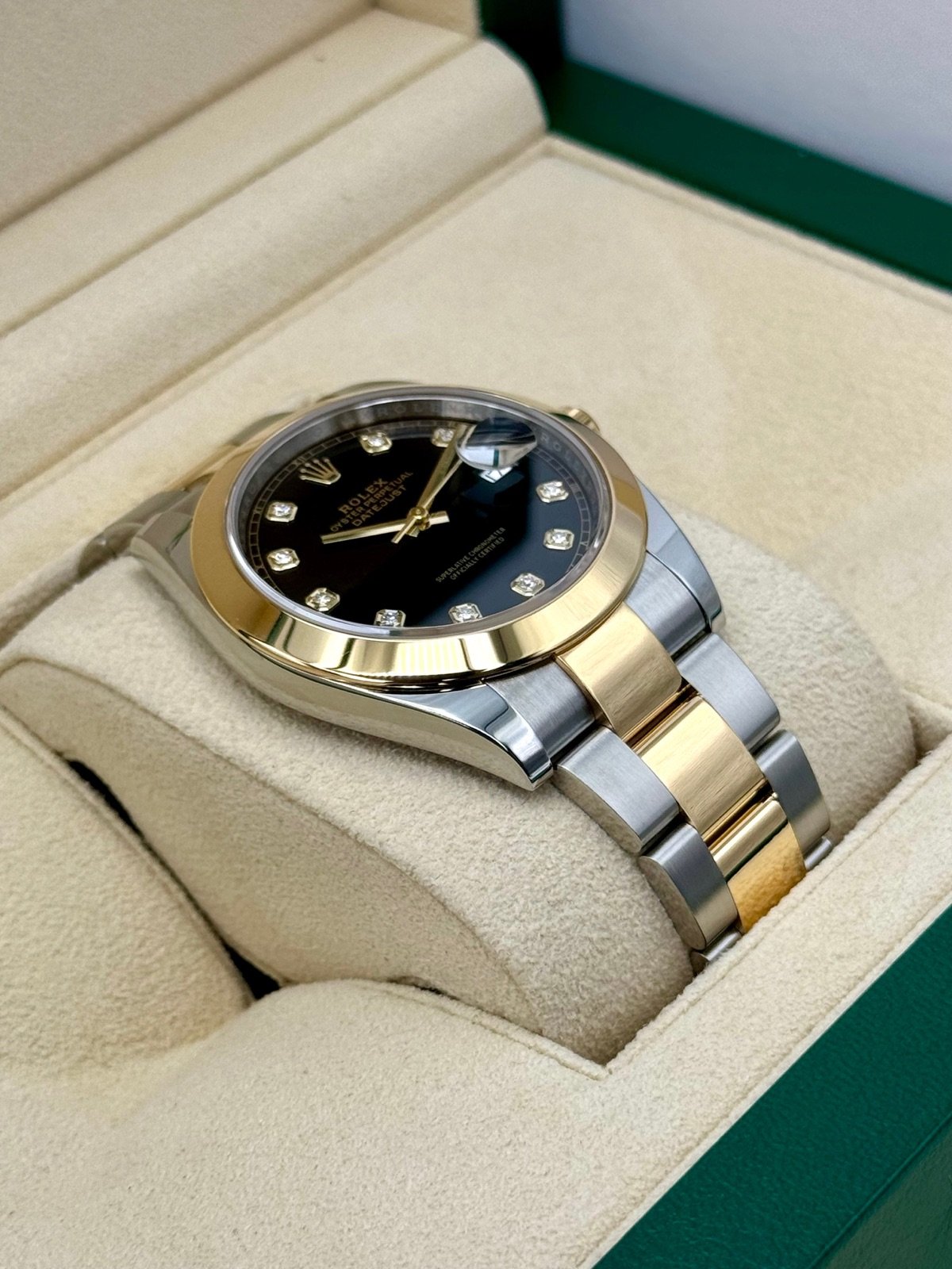 2023 Rolex Datejust 41mm 126303 Two-Tone Oyster Black Diamond Dial - Image 6