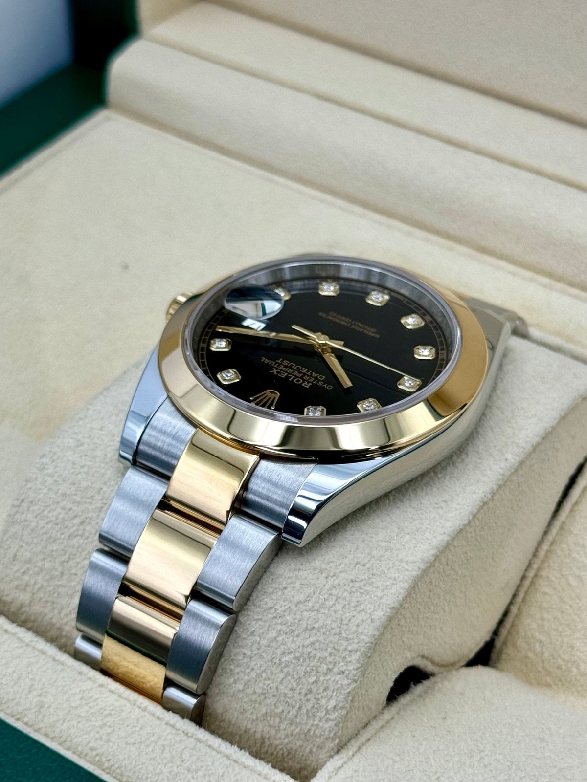 2023 Rolex Datejust 41mm 126303 Two-Tone Oyster Black Diamond Dial - Image 7