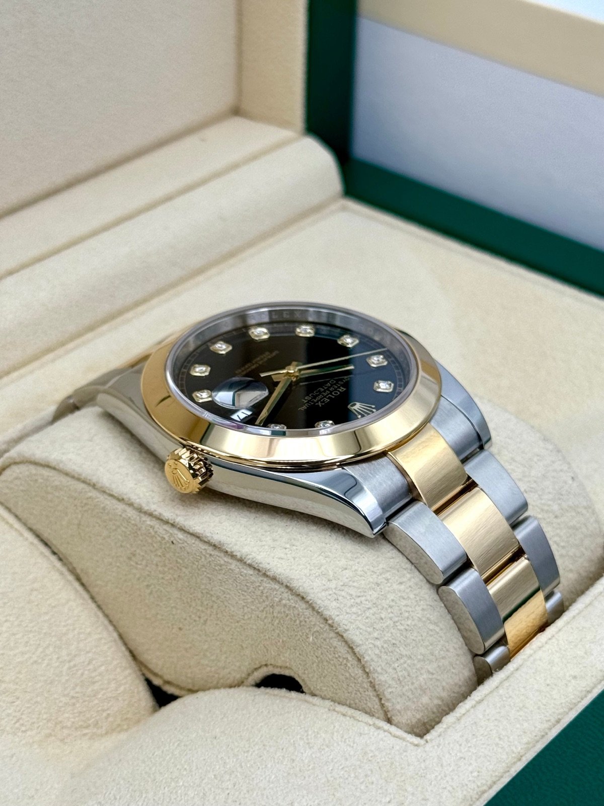 2023 Rolex Datejust 41mm 126303 Two-Tone Oyster Black Diamond Dial - Image 8