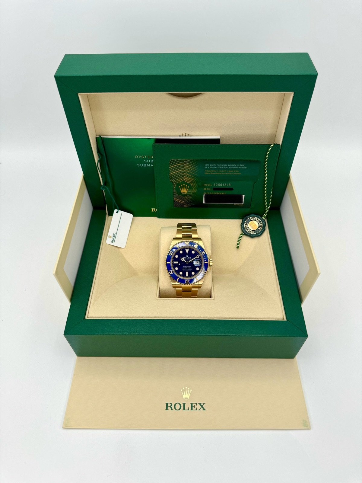 2024 Rolex Submariner “Bluesy” 41mm 126618LB Yellow Gold Blue Dial (Unworn) - Image 11