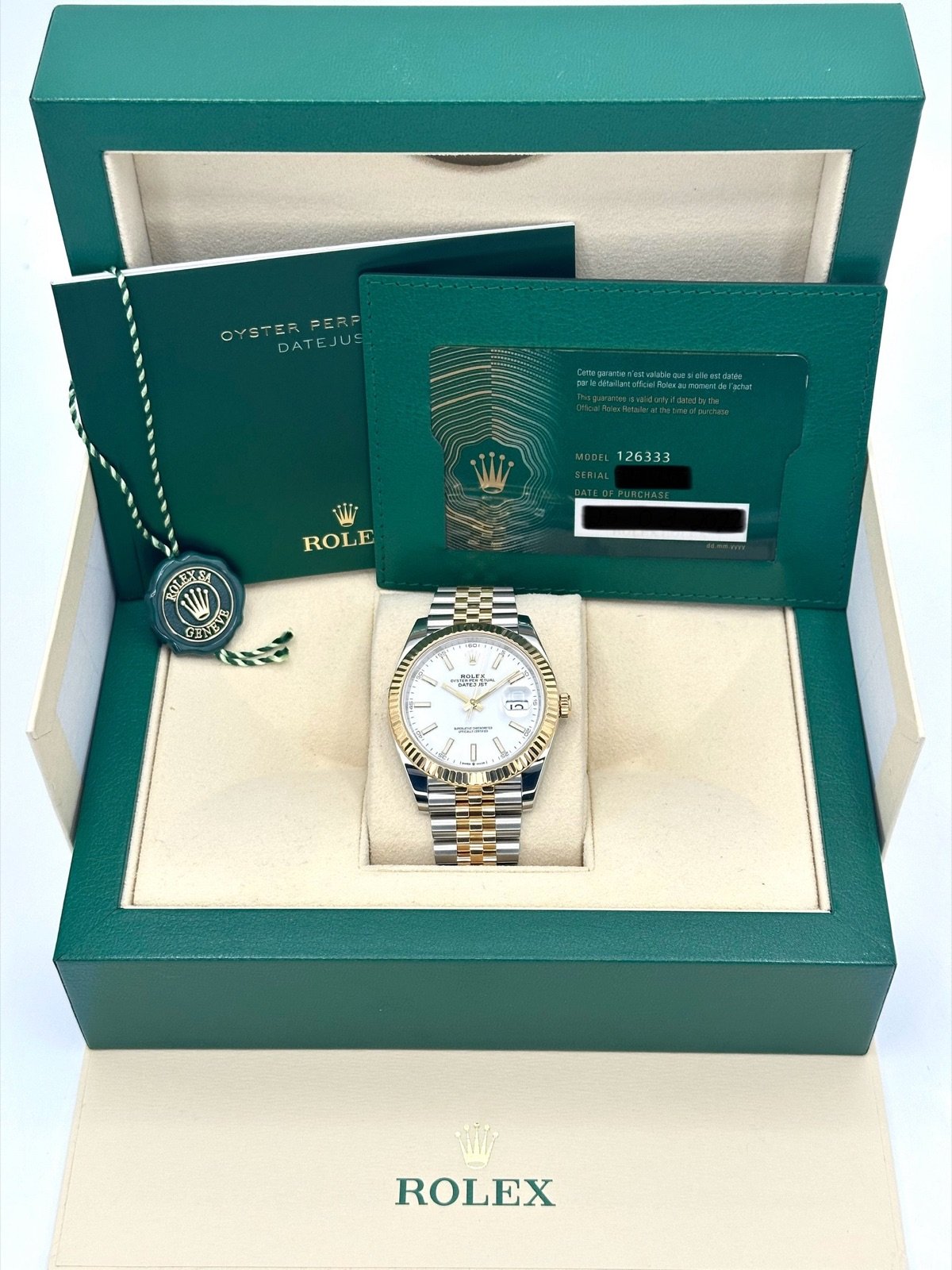 2022 Rolex Datejust 41mm 126333 Two-Tone Jubilee White Dial - Image 11