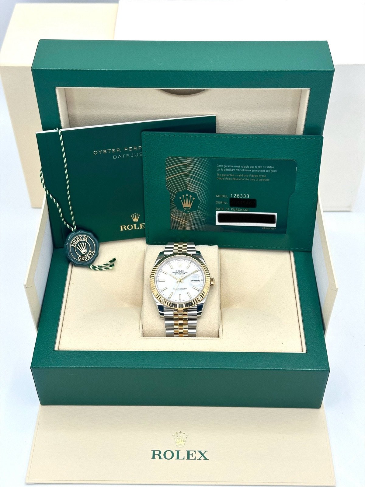 2022 Rolex Datejust 41mm 126333 Two-Tone Jubilee White Dial - Image 12