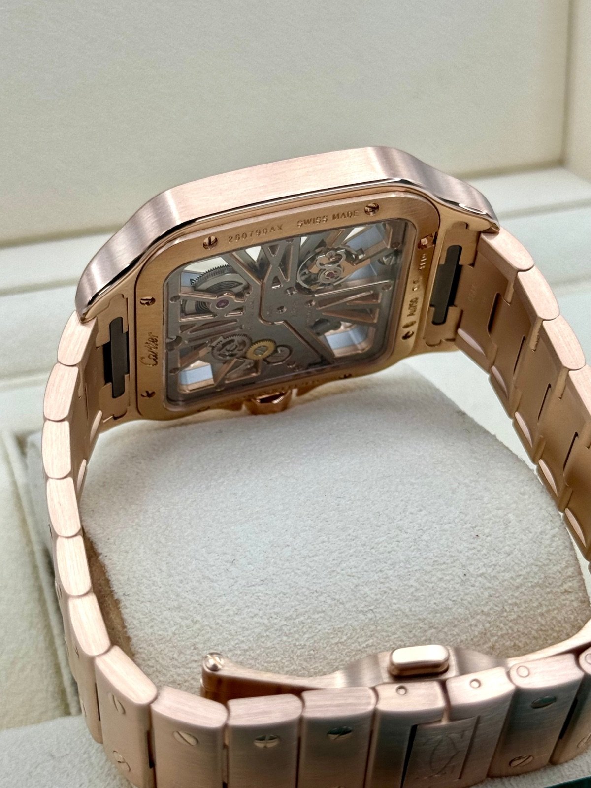 2020 Santos De Cartier 39.8mm WHSA0016 Rose Gold Skeleton Dial - Image 11