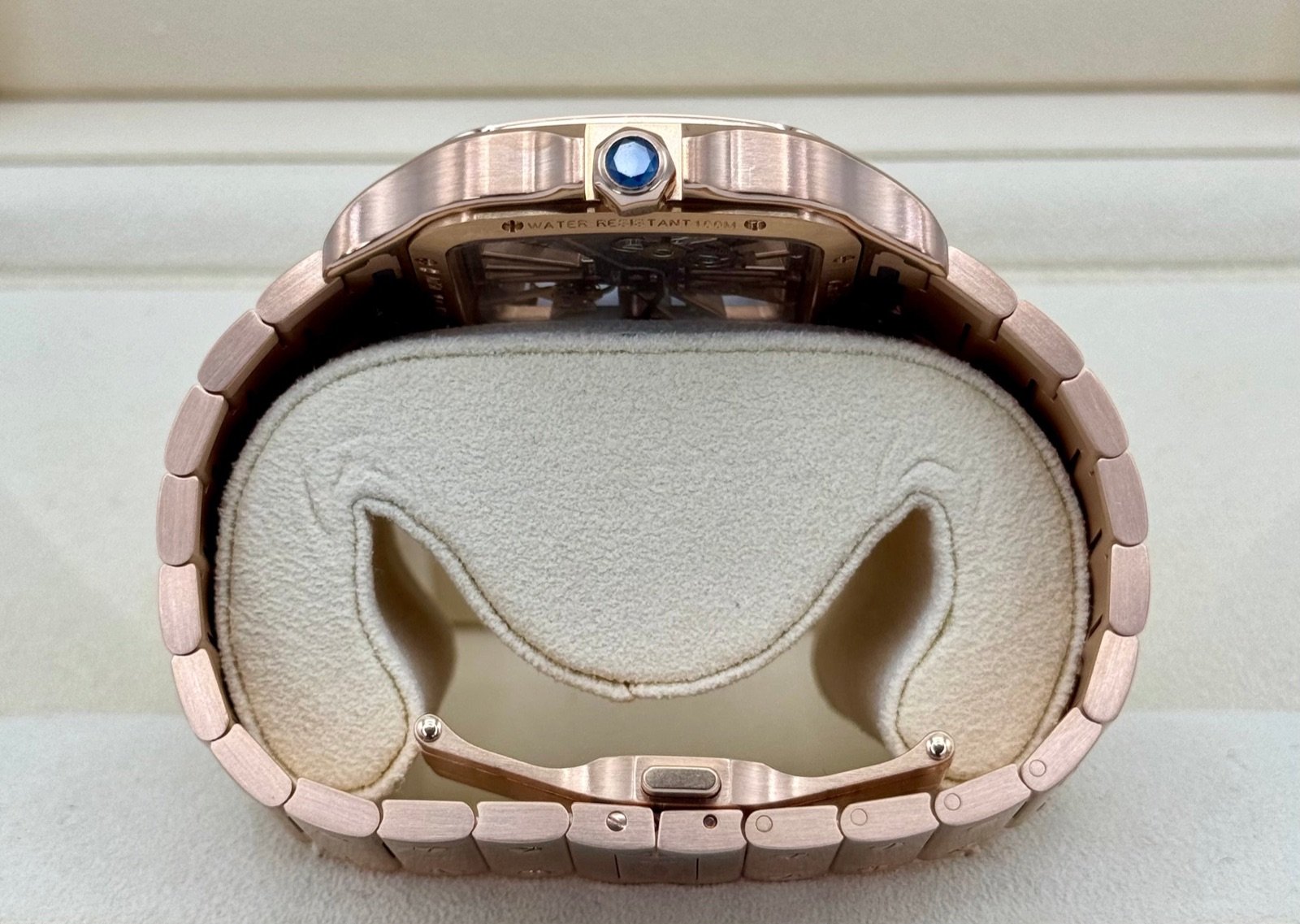 2020 Santos De Cartier 39.8mm WHSA0016 Rose Gold Skeleton Dial - Image 9