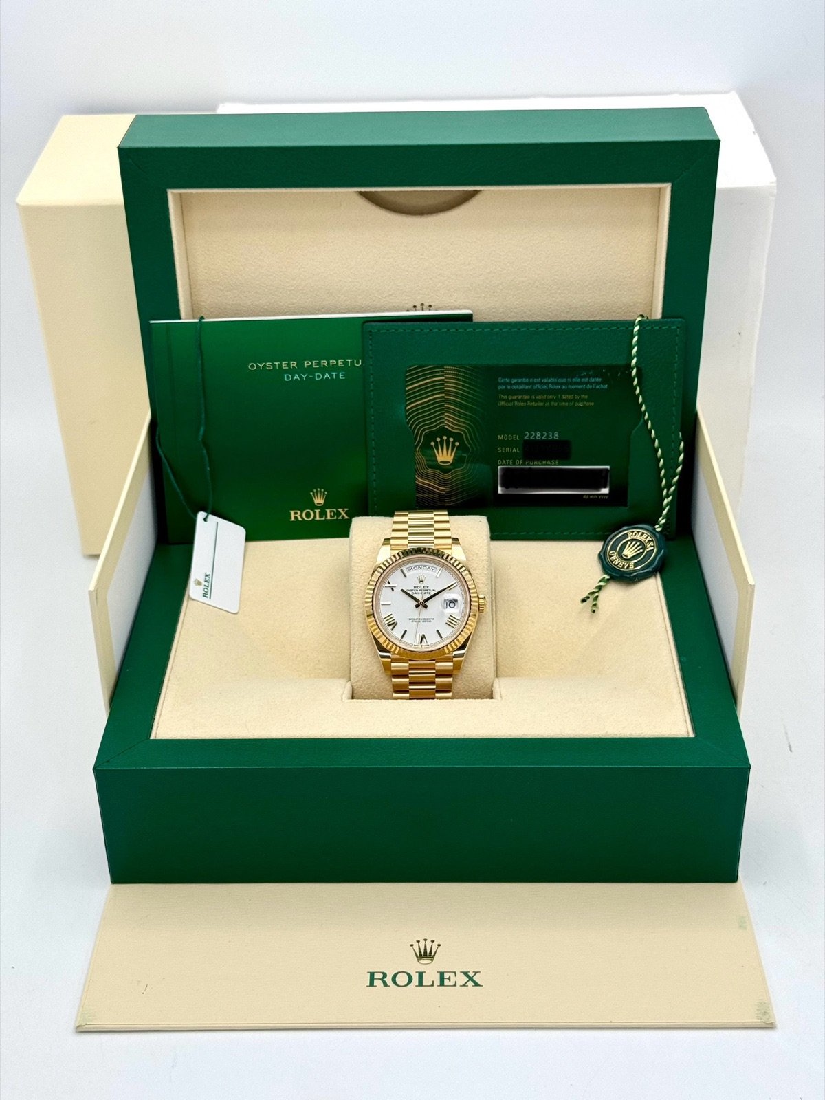 2024 Rolex Day-Date 40mm 228238 Presidential White Dial (Unworn) - Image 2