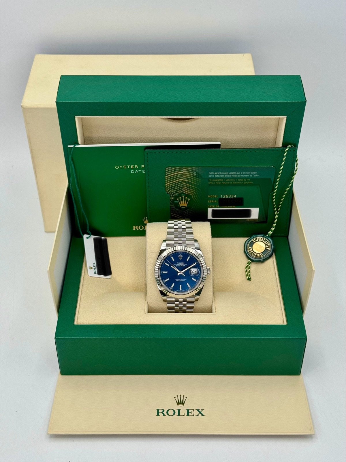 2024 Rolex Datejust 41mm 126334 Stainless Steel Jubilee Blue Dial (Unworn) - Image 12