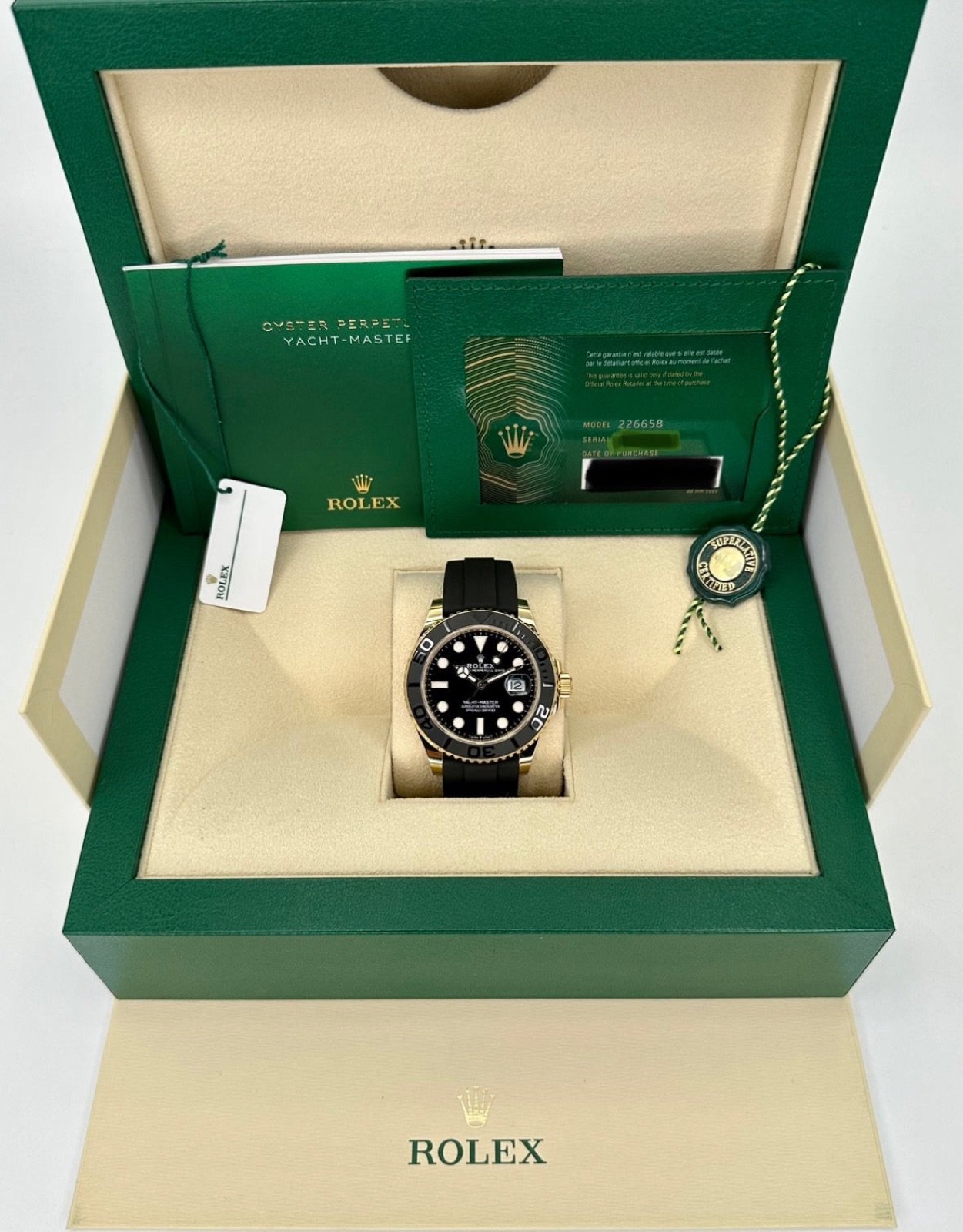 2024 Rolex Yacht-Master 42mm 226658 Gold Oysterflex Black Dial (Unworn) - Image 9