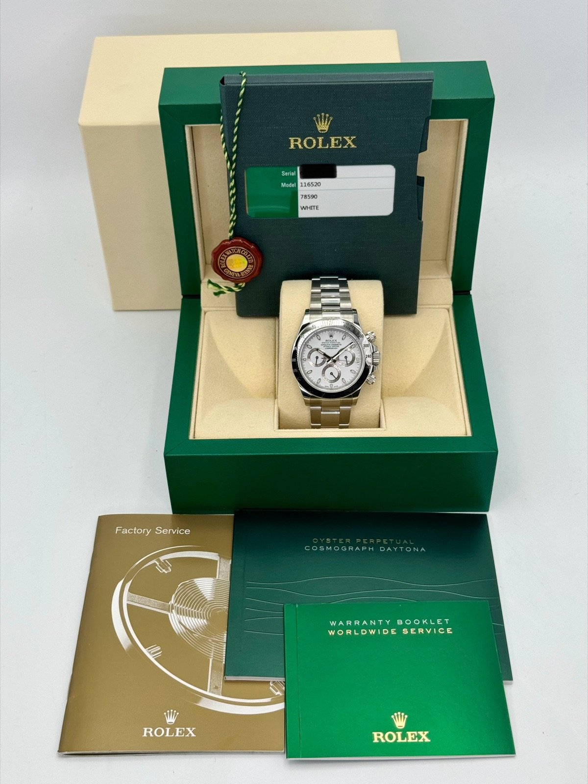 2015 Rolex Daytona 40mm 116520 Stainless Steel White APH Dial - Image 12
