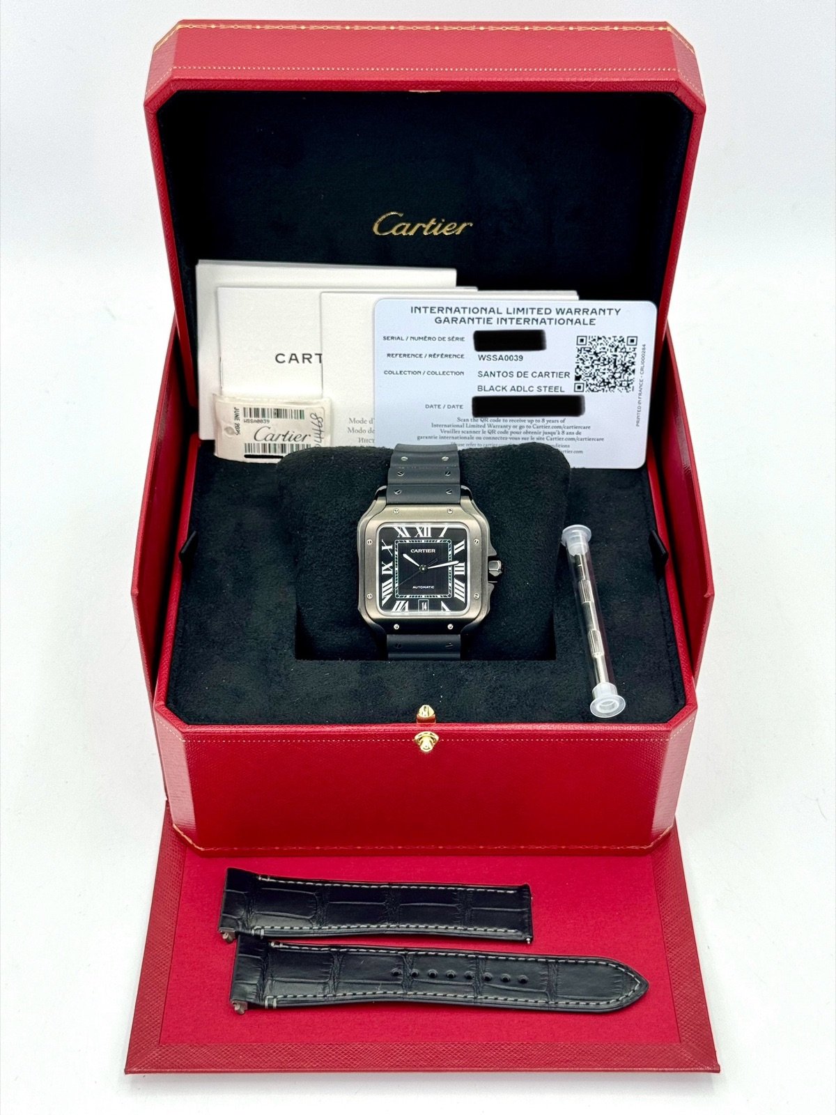 2023 Cartier Santos De Cartier 39.8mm WSSA0039 Steel Black Dial - Image 11
