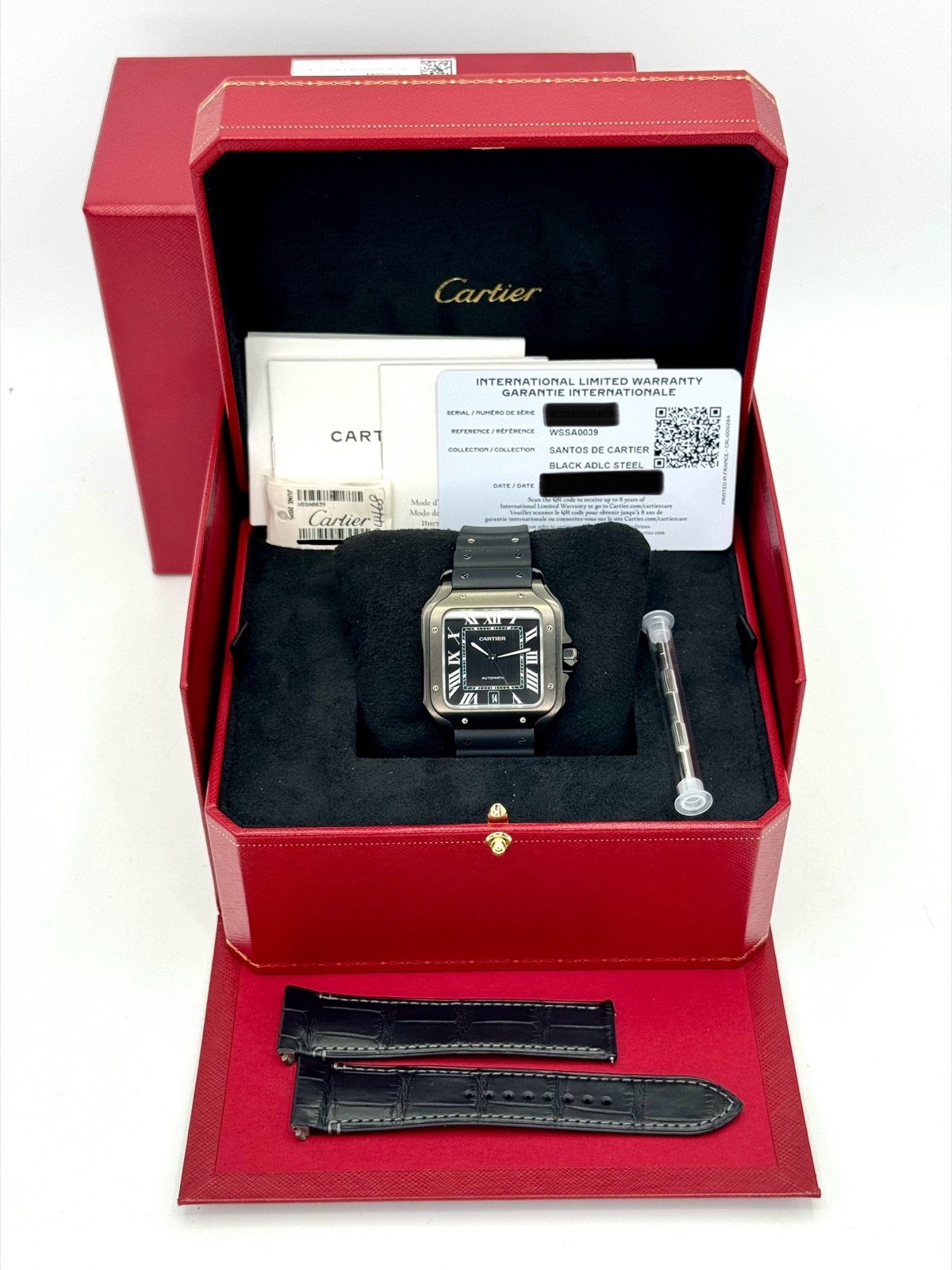 2023 Cartier Santos De Cartier 39.8mm WSSA0039 Steel Black Dial - Image 12