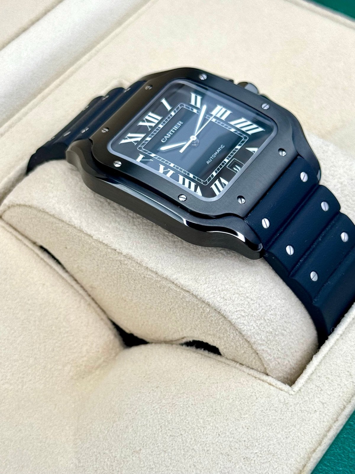 2023 Cartier Santos De Cartier 39.8mm WSSA0039 Steel Black Dial - Image 6