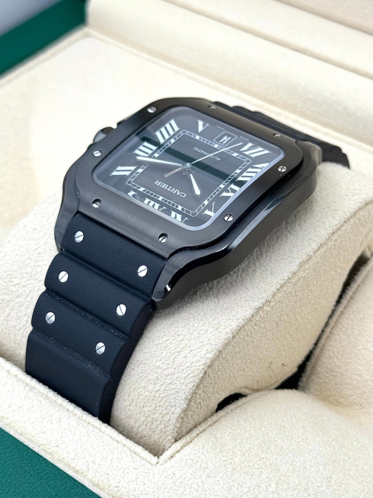 2023 Cartier Santos De Cartier 39.8mm WSSA0039 Steel Black Dial - Image 7