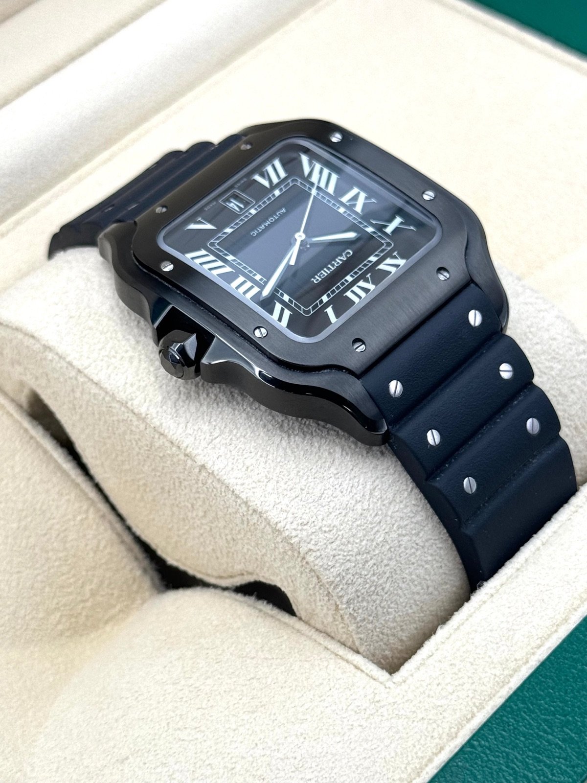 2023 Cartier Santos De Cartier 39.8mm WSSA0039 Steel Black Dial - Image 8