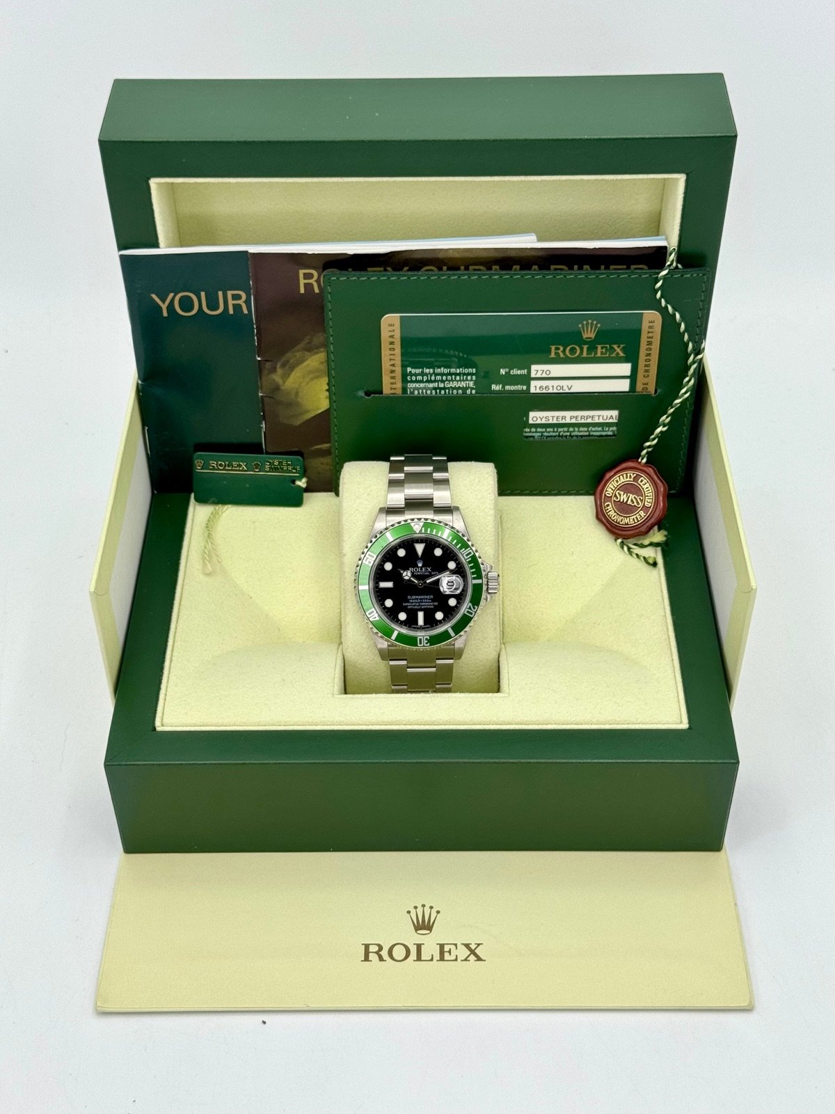 2009 Rolex Submariner “Kermit” 40mm 16610LV Stainless Steel Black Dial - Image 11
