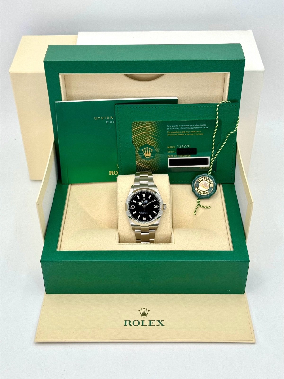 2024 Rolex Explorer 36mm 124270 Stainless Steel Black Dial (Unworn) - Image 12