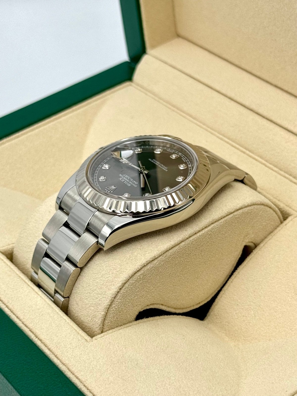 2017 Rolex Datejust II 41mm Oyster Rhodium Diamond Dial 116334 - Image 7