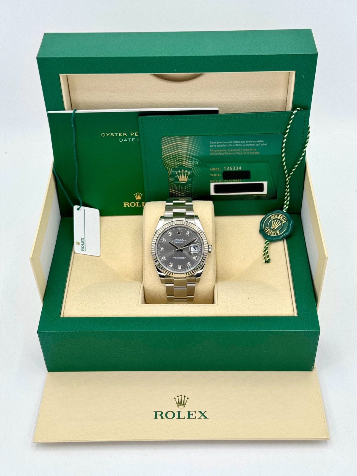 2021 Rolex Datejust 41mm Rhodium Diamond Dial 126334 - Image 11