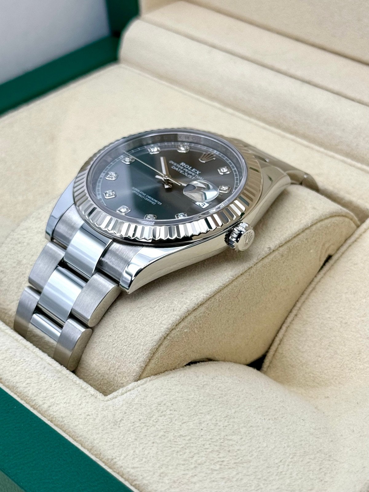 2021 Rolex Datejust 41mm Rhodium Diamond Dial 126334 - Image 5