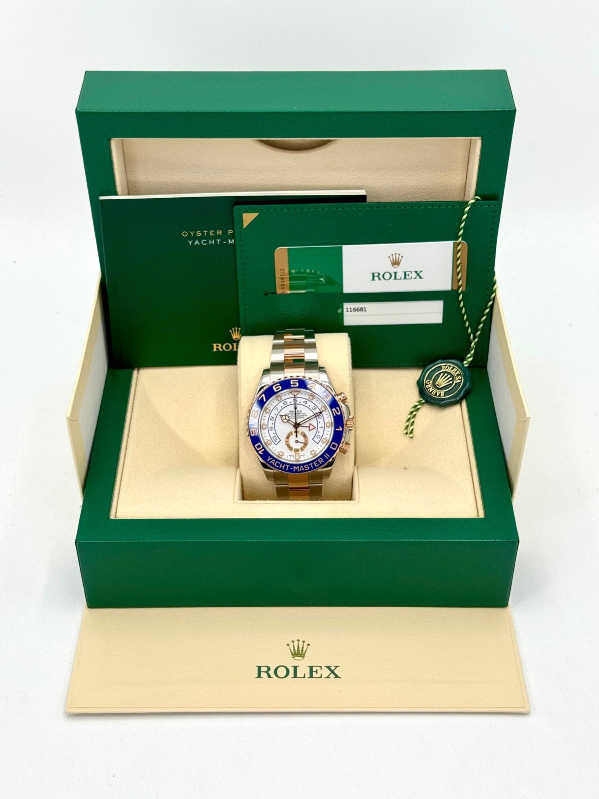 2018 Rolex Yacht-Master II 44mm 116681 Two-Tone White Dial - Image 11