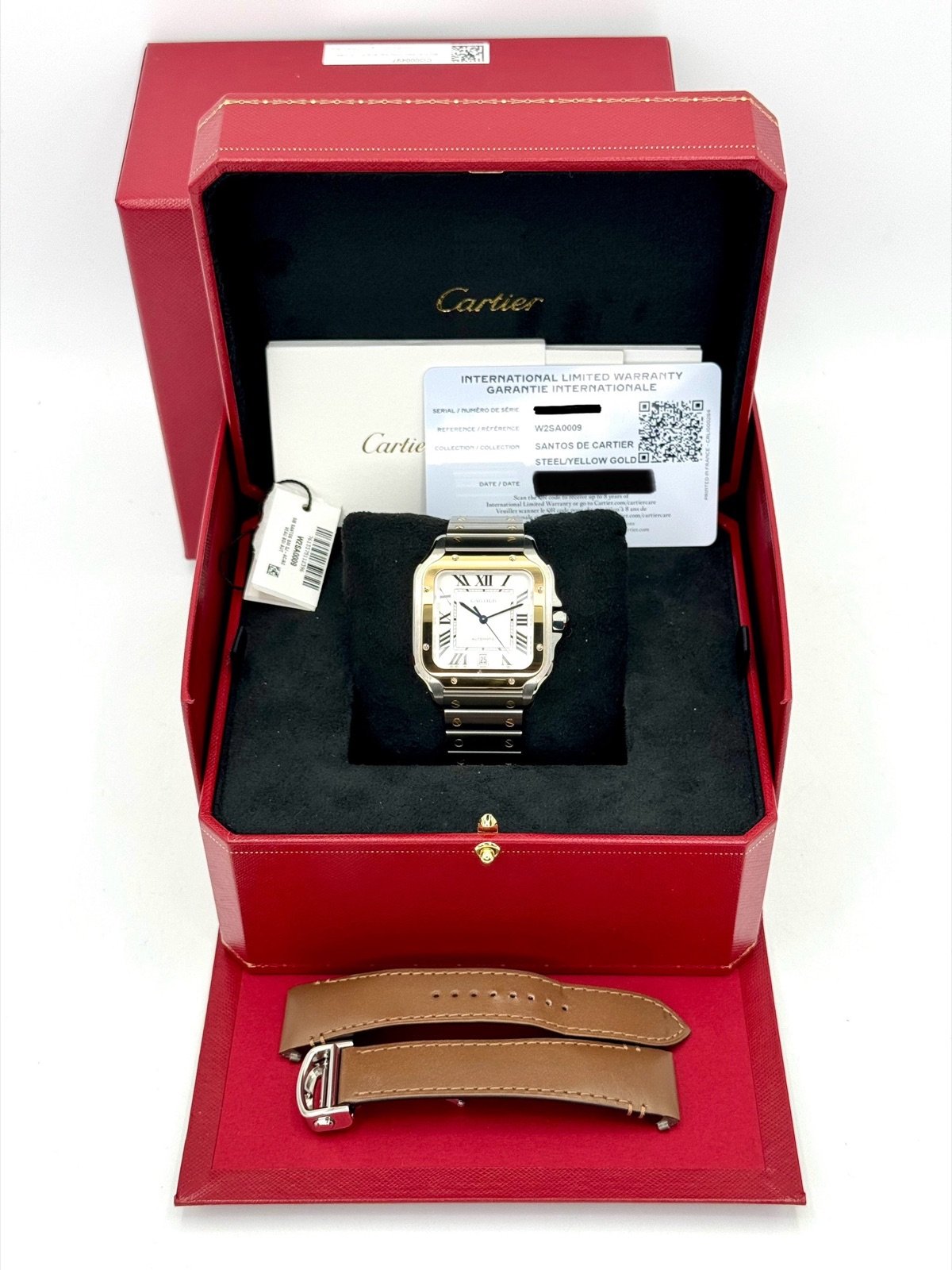 2023 Cartier Santos de Cartier 39.8mm W2SA0009 Two-Tone White Dial - Image 11